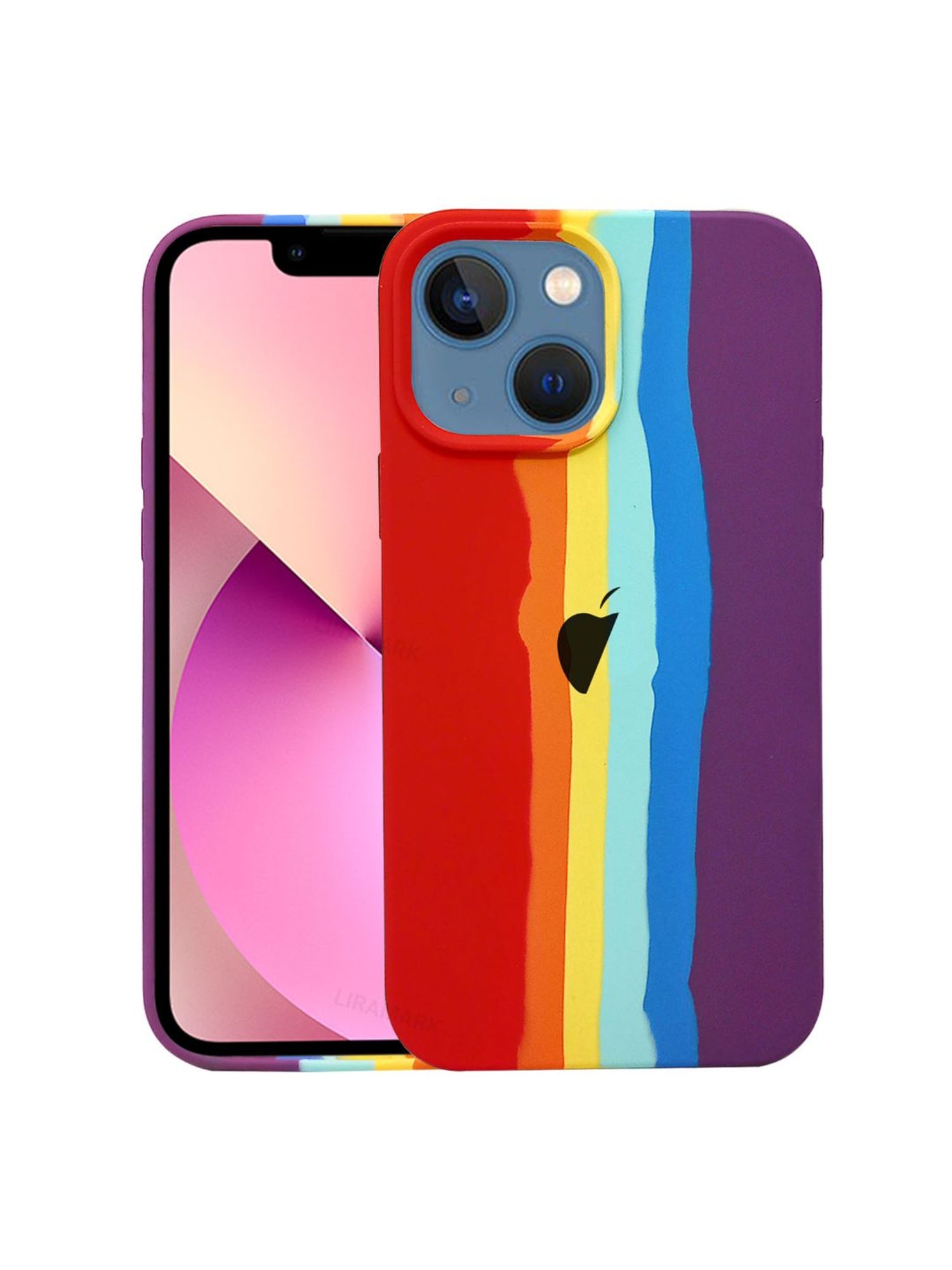 Buy Liramark Liquid Silicone Soft Apple iPhone 13 - Rainbow Online At Best  Price @ Tata CLiQ