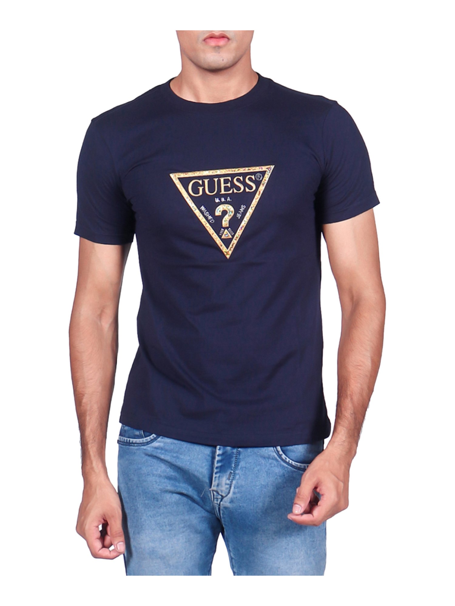 Guess Crew T-Shirt for Men's Online @ Tata CLiQ