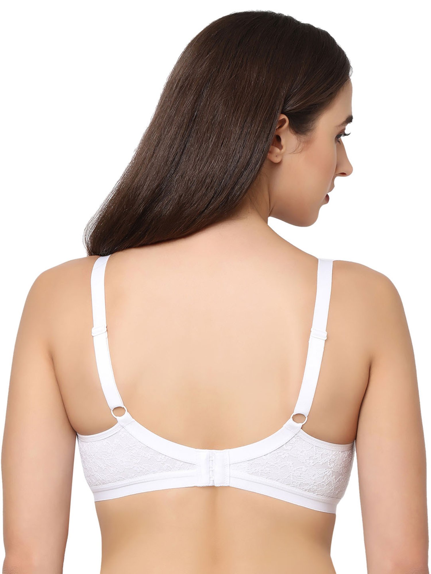 Buy SOIE- White Full coverage Non padded Non wired Bra-White-32DD