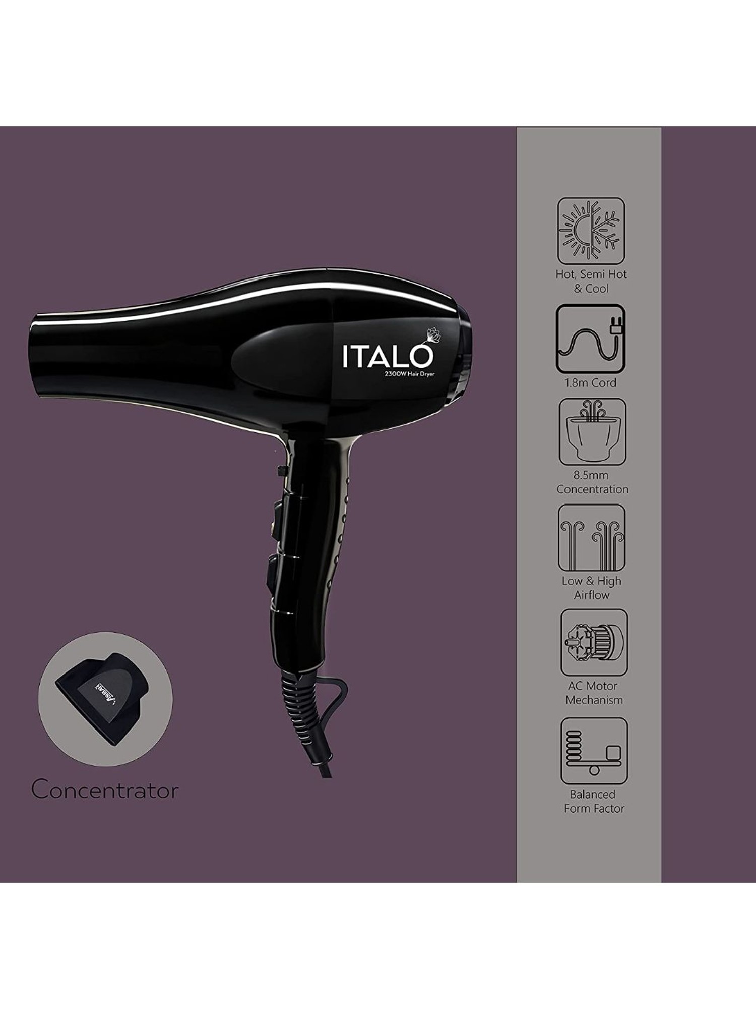 Buy Asbah Professional Italo 2000W Hair Dryer. Online At Best Price @ Tata  CLiQ