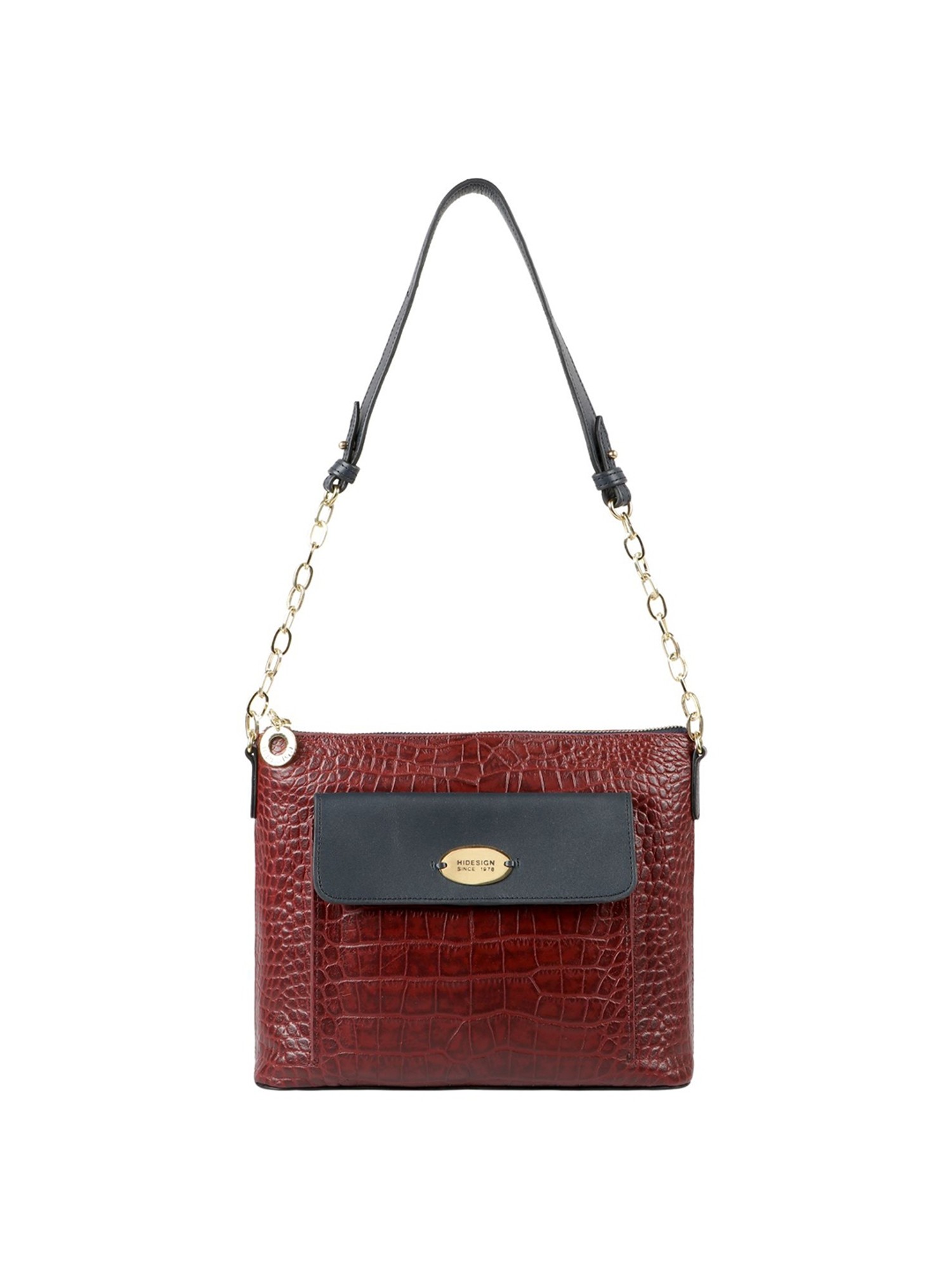 Buy Hidesign Maroon Solid Leather Shoulder Bag - Handbags for Women 8608411  | Myntra