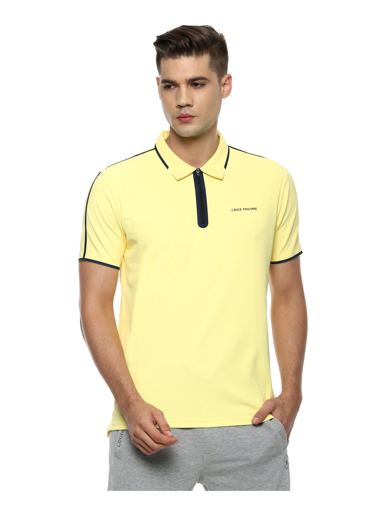 Buy Louis Philippe Yellow Polo T-Shirt for Men's Online @ Tata CLiQ