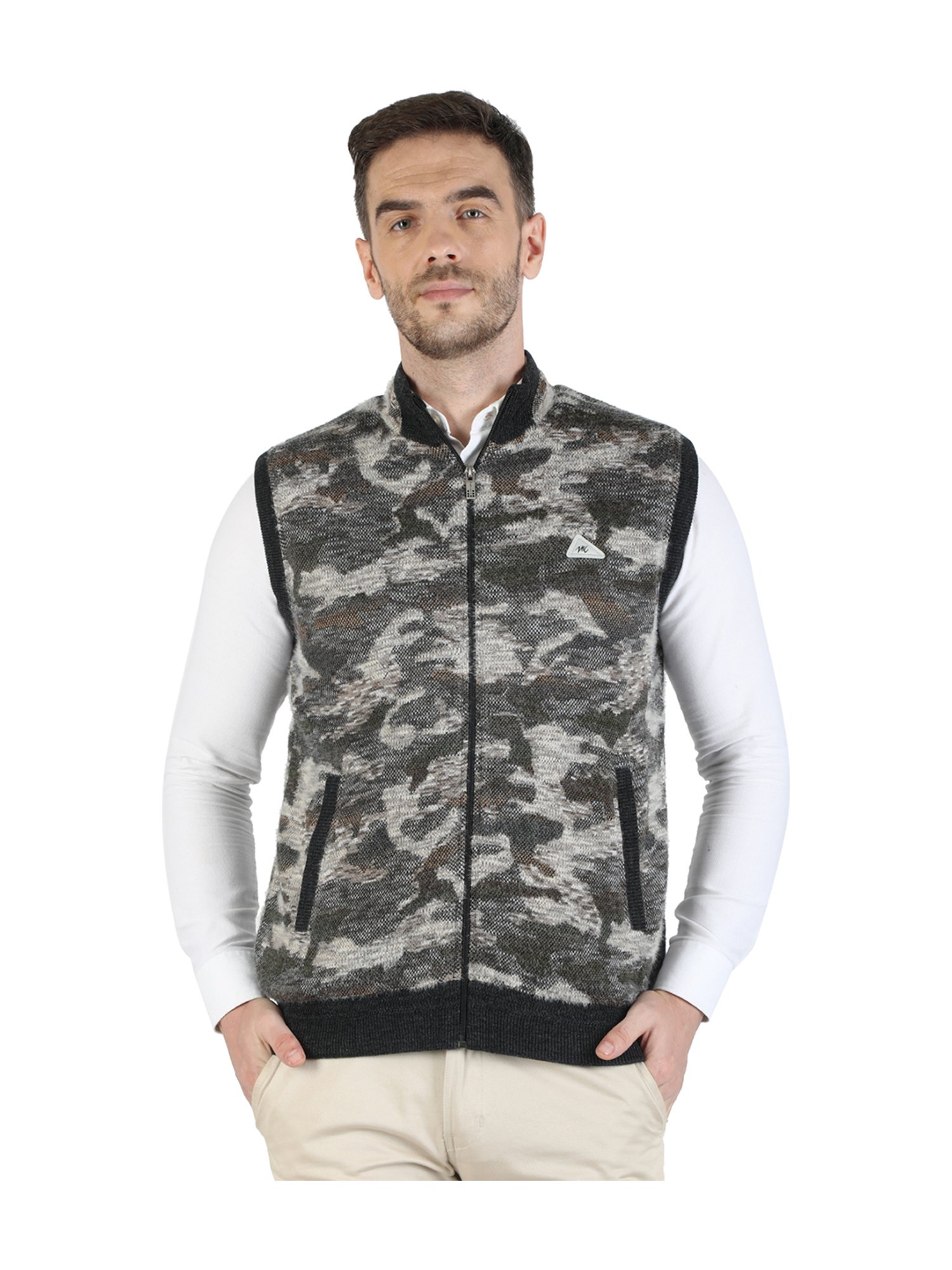 Buy Monte Carlo Men Navy Colourblocked Sleeveless Padded Jacket - Jackets  for Men 2249438 | Myntra