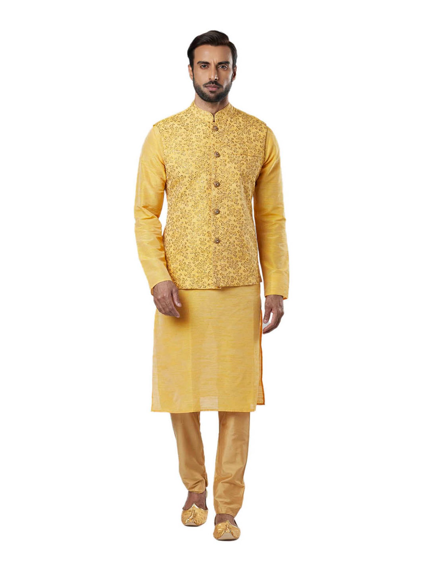 Buy NOZ2TOZ Men Kurta Pyjama & Blue Nehru Jacket Online at Best Price |  Distacart