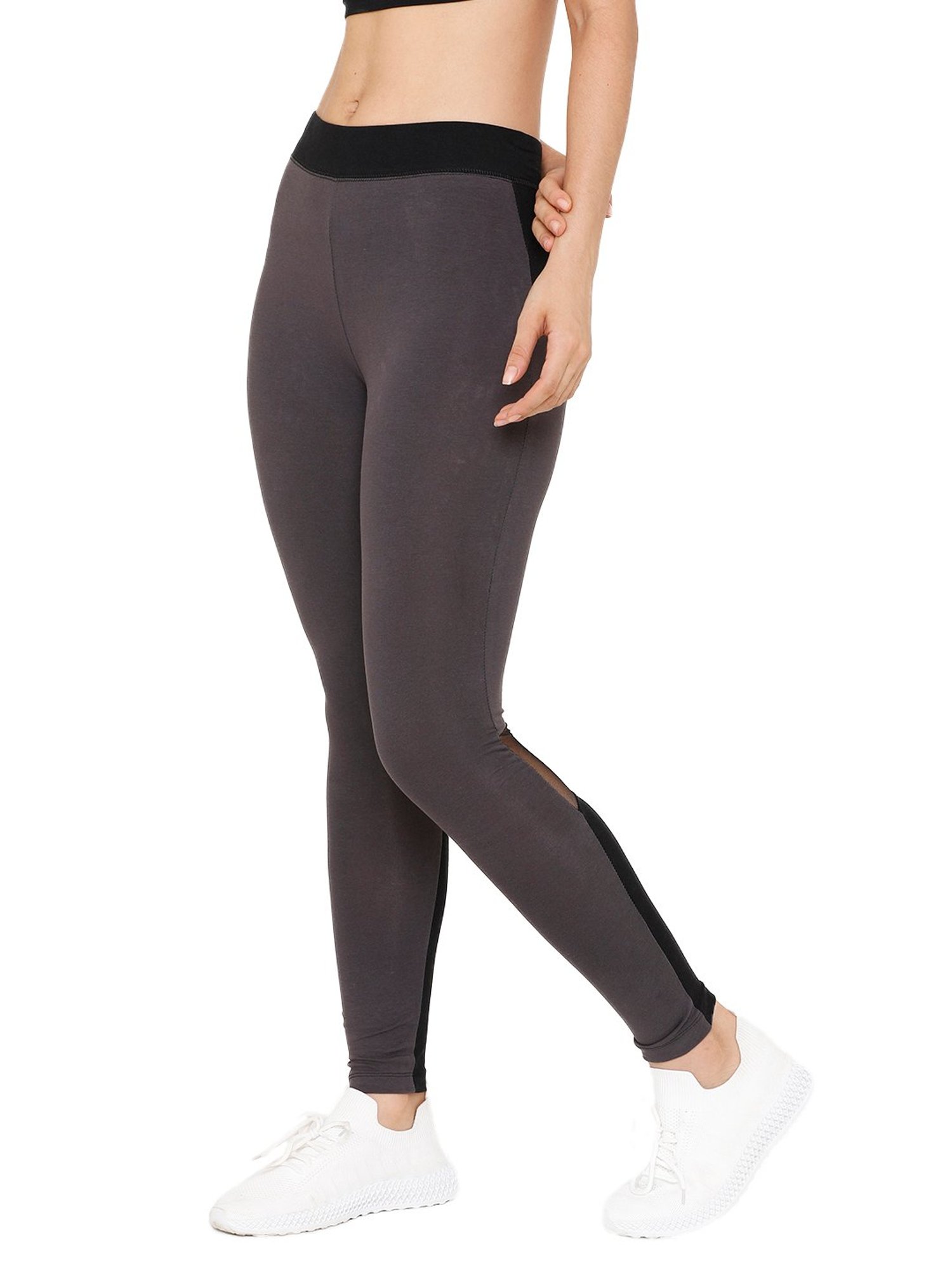 Buy De Moza Dark Grey Regular Fit Tights for Women's Online @ Tata