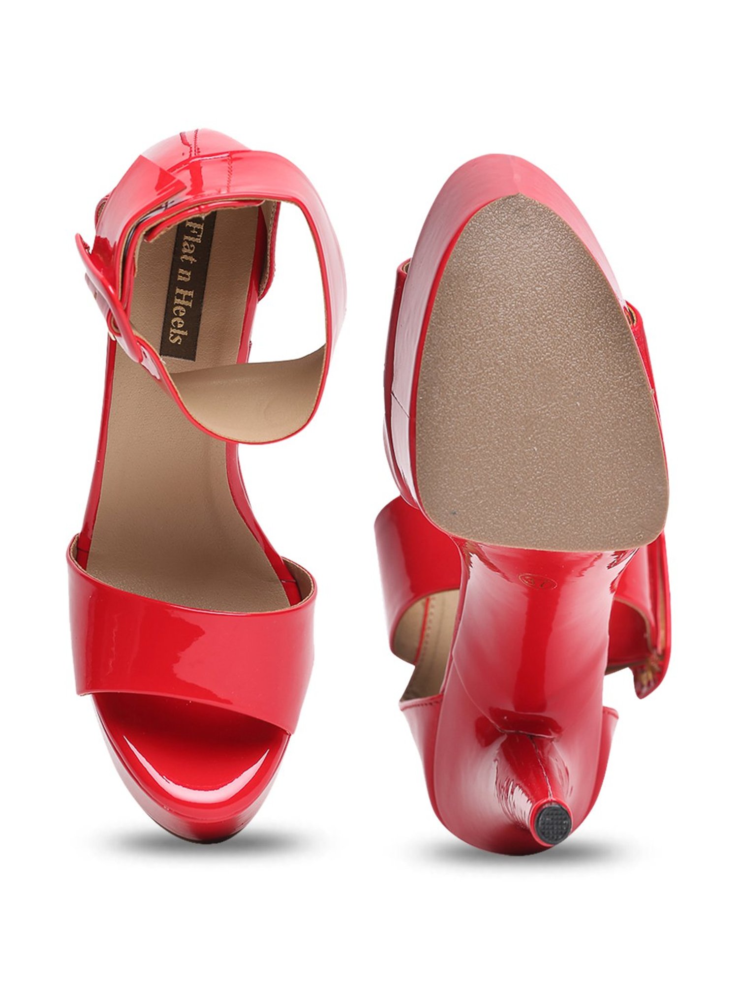 Buy Red Heeled Sandals for Women by Sneak-a-Peek Online | Ajio.com
