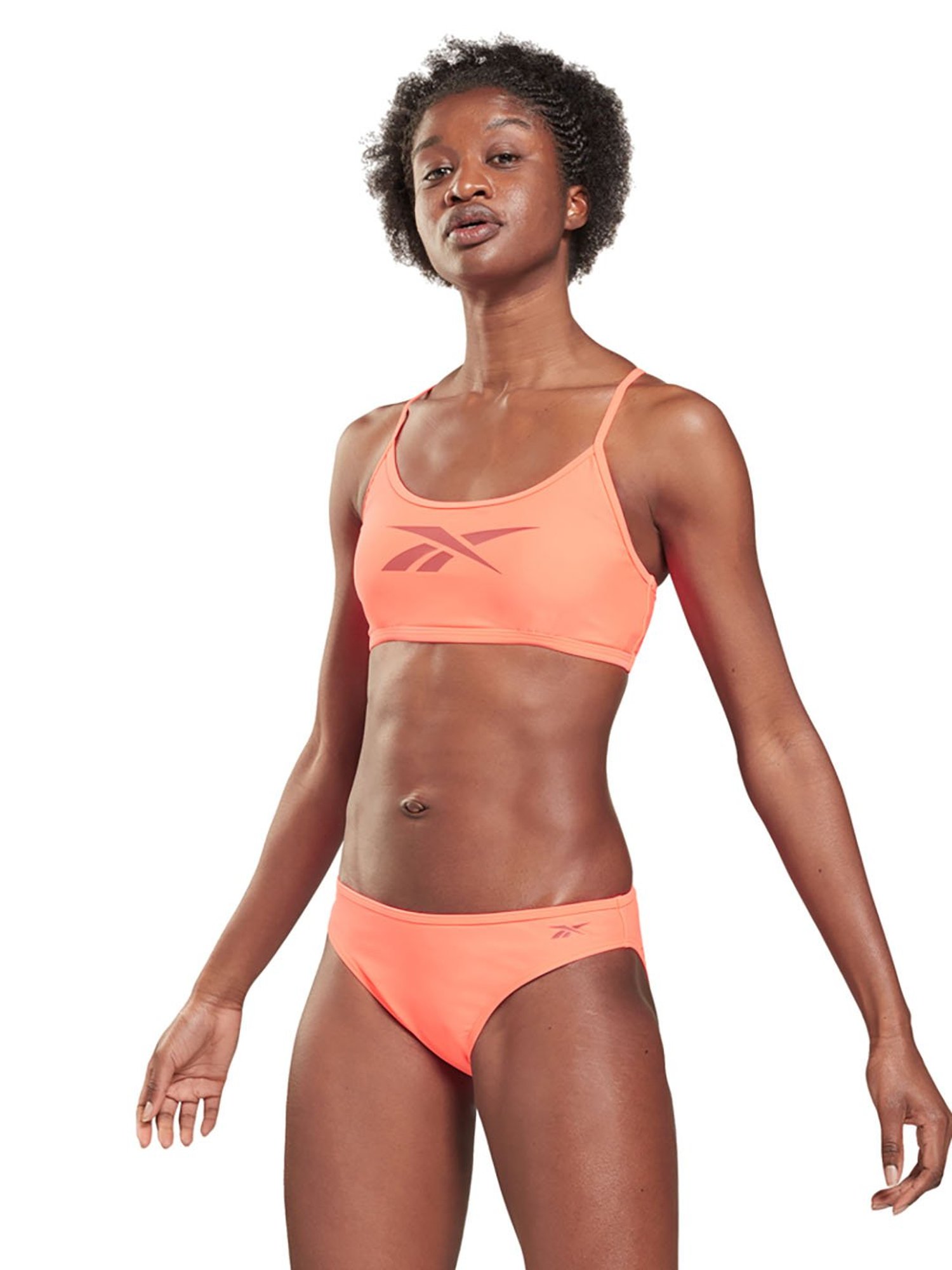 koppeling op gang brengen Natura Buy Reebok Orange Printed ALANNA Bikini Top With Bottom for Women Online @  Tata CLiQ