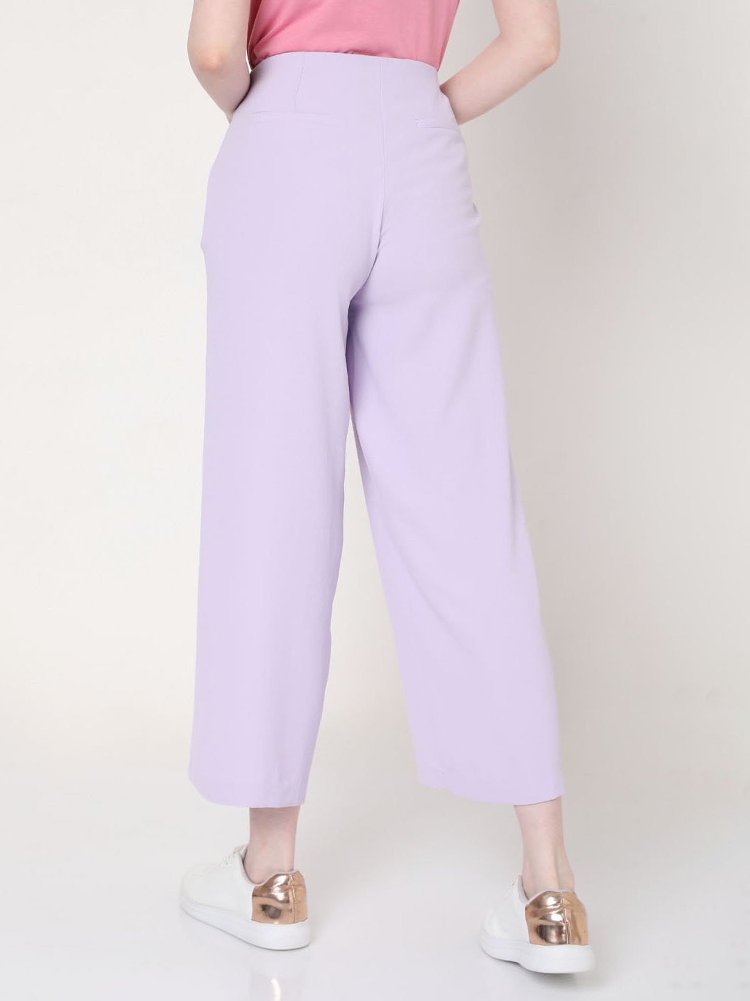 Buy Lavender Cotton Modal Pants  BGAE24BG30JUL  The loom