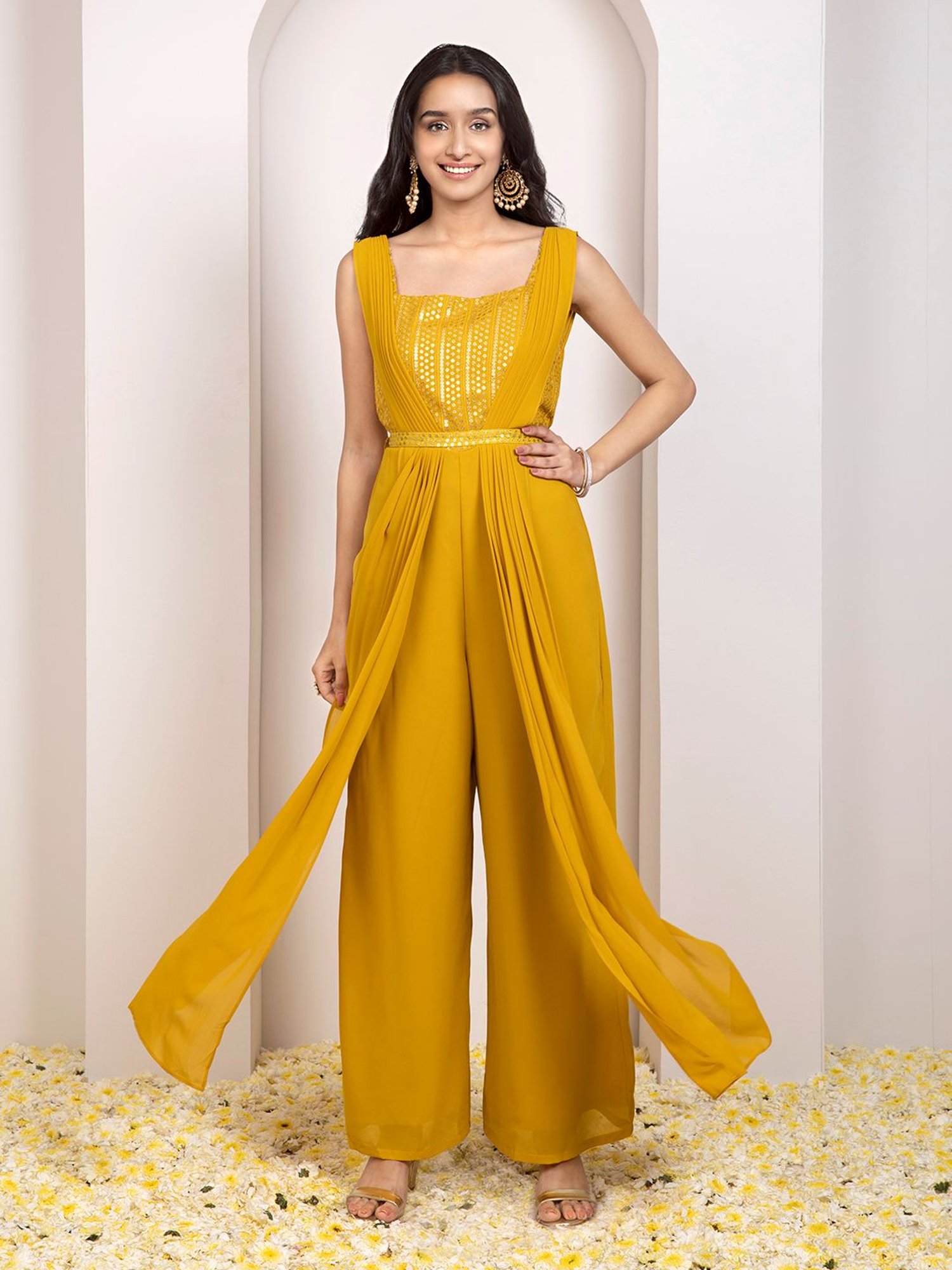 Yellow store colour jumpsuit