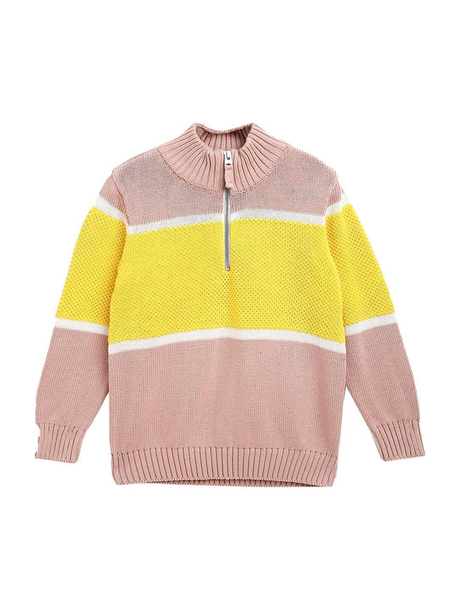 Yellow sweater clearance from pink