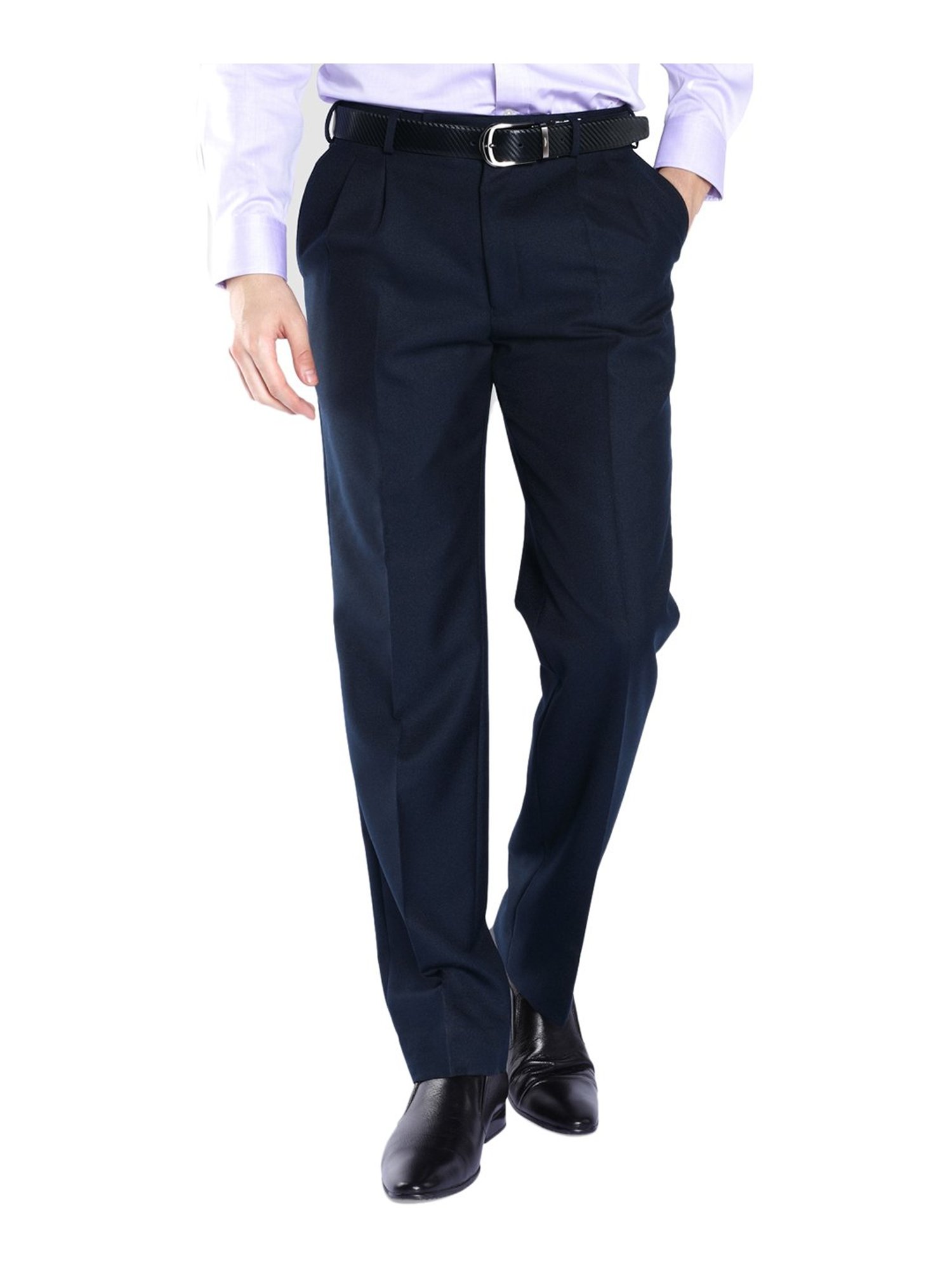 Louis Philippe Formal Trousers  Buy Louis Philippe Men Cream Classic Fit  Solid Pleated Formal Trousers Online  Nykaa Fashion