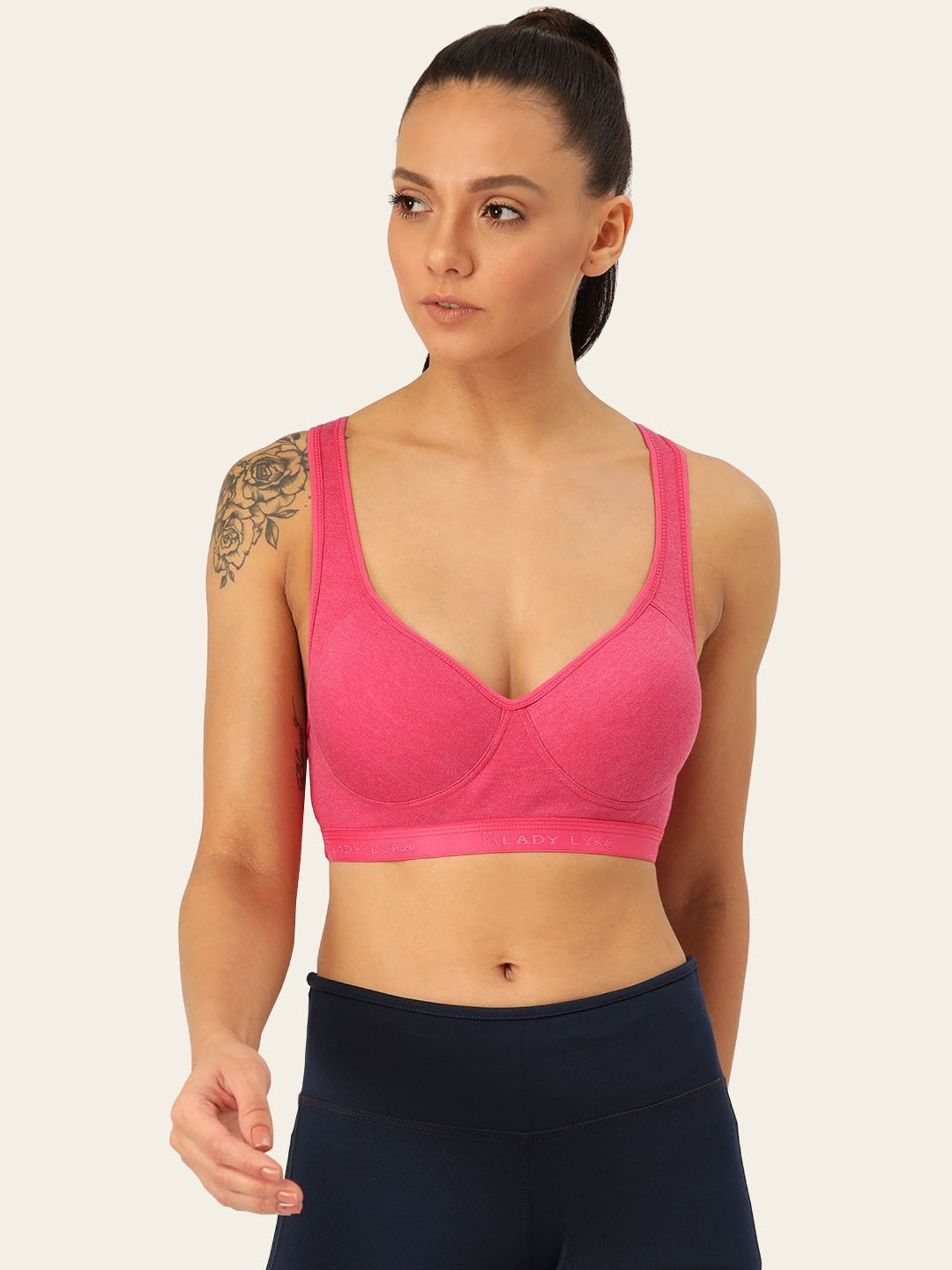 Buy Lady Lyka Multicolor Non Wired Padded Sports Bra (Pack of 2) for Women  Online @ Tata CLiQ