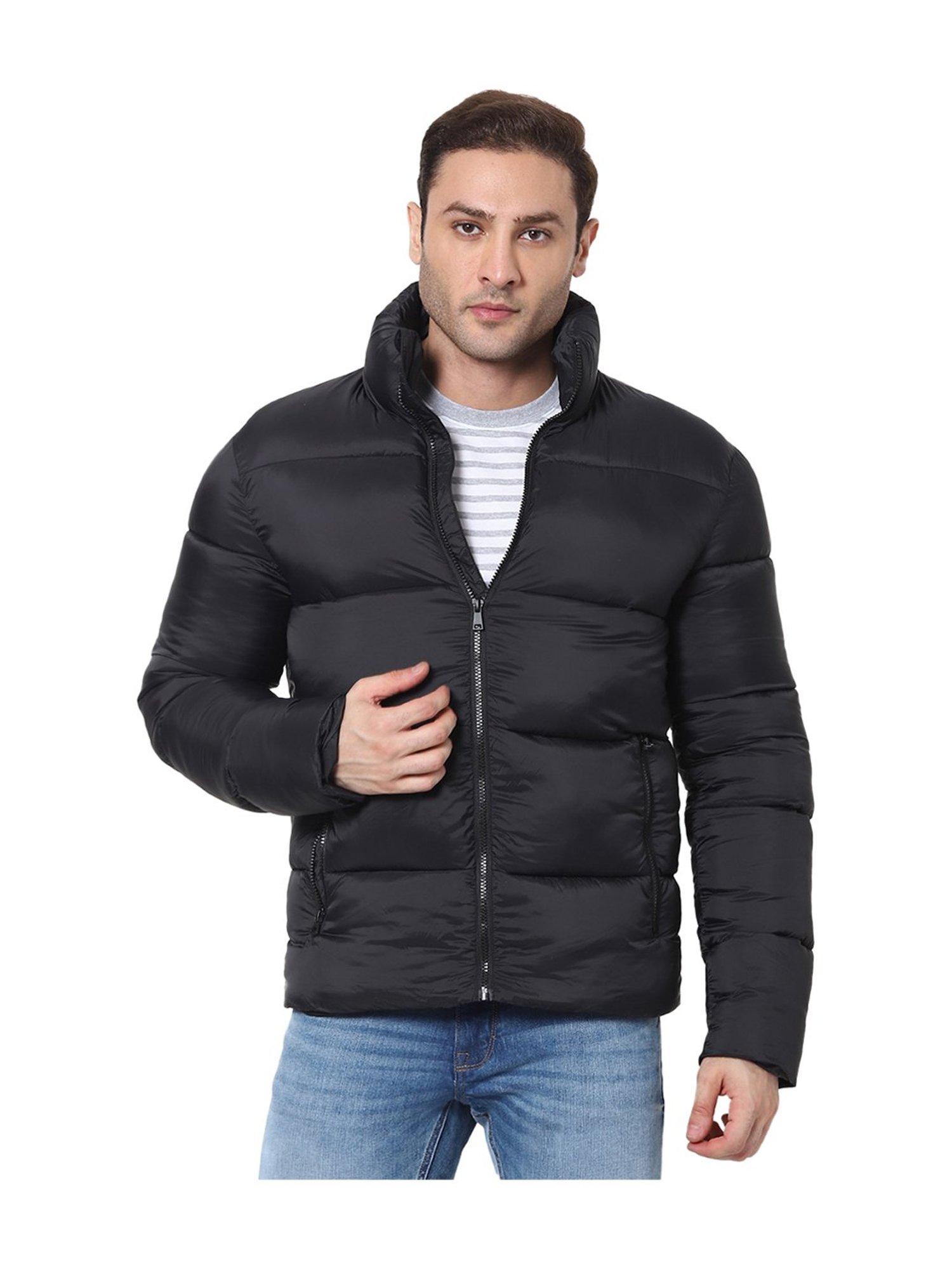 Celio reversable puffer jacket in blue | ASOS