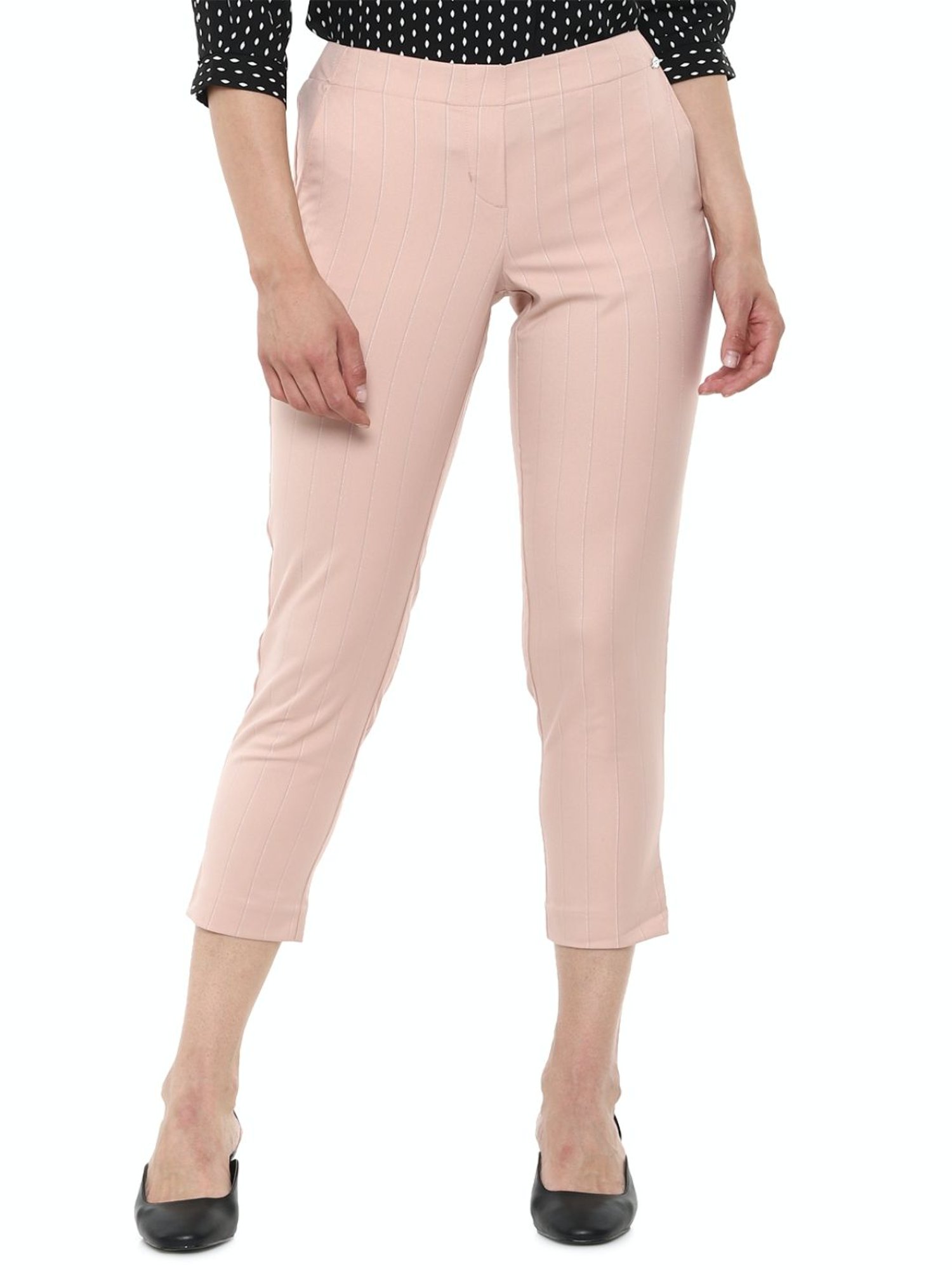 Buy SHOW OFF Womens Pink Solid Parallel Trousers Polyester Trouser Online  at Best Prices in India  JioMart