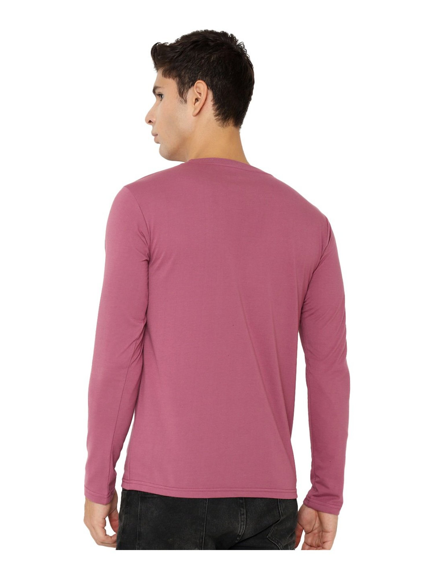 Pink t shirt mens clearance full sleeve