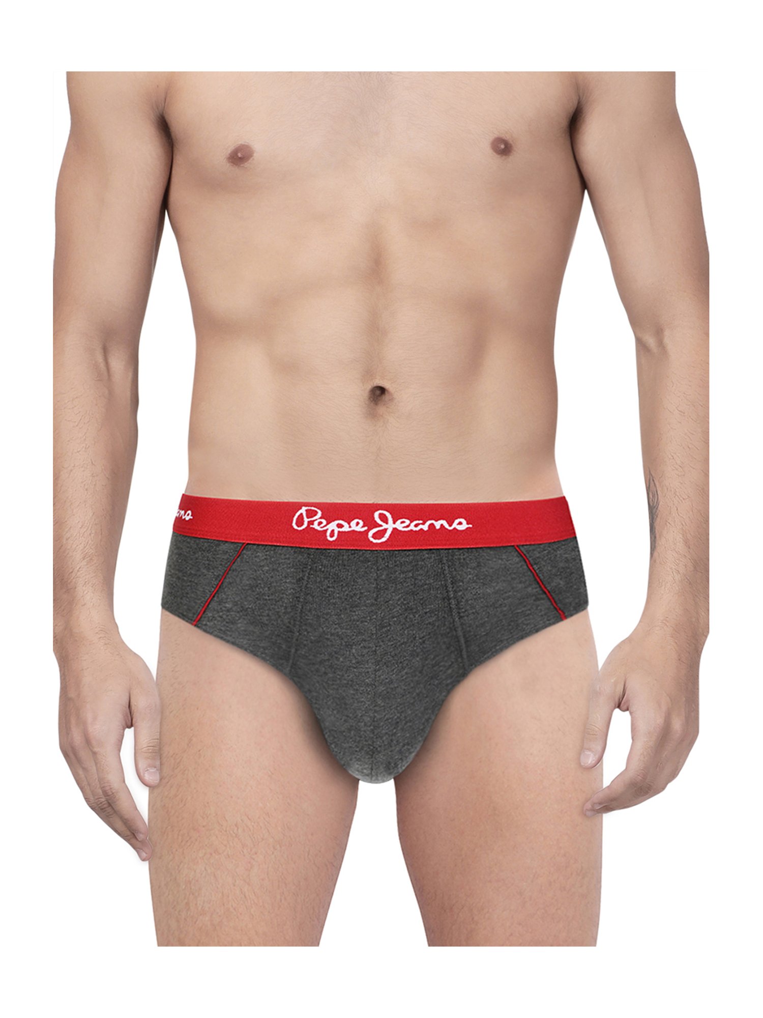 Buy Pepe Jeans London Grey Cotton Briefs for Men Online @ Tata CLiQ