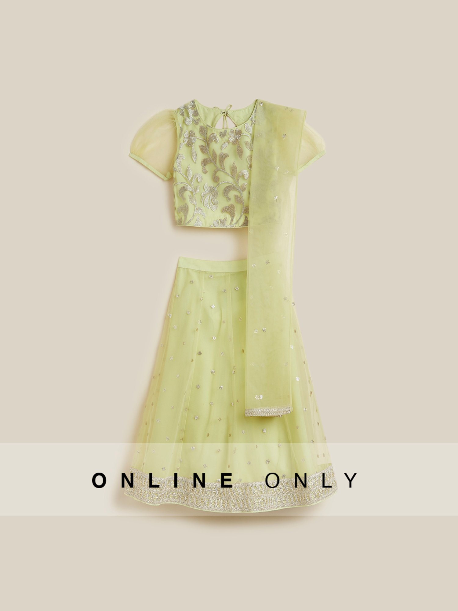 light green ghagra