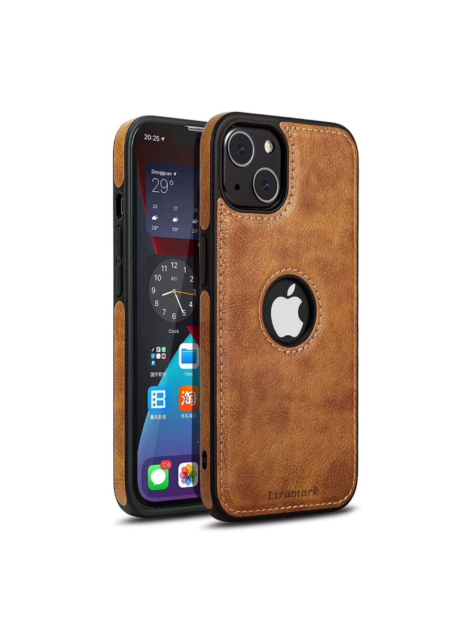 iphone 13 brown leather case