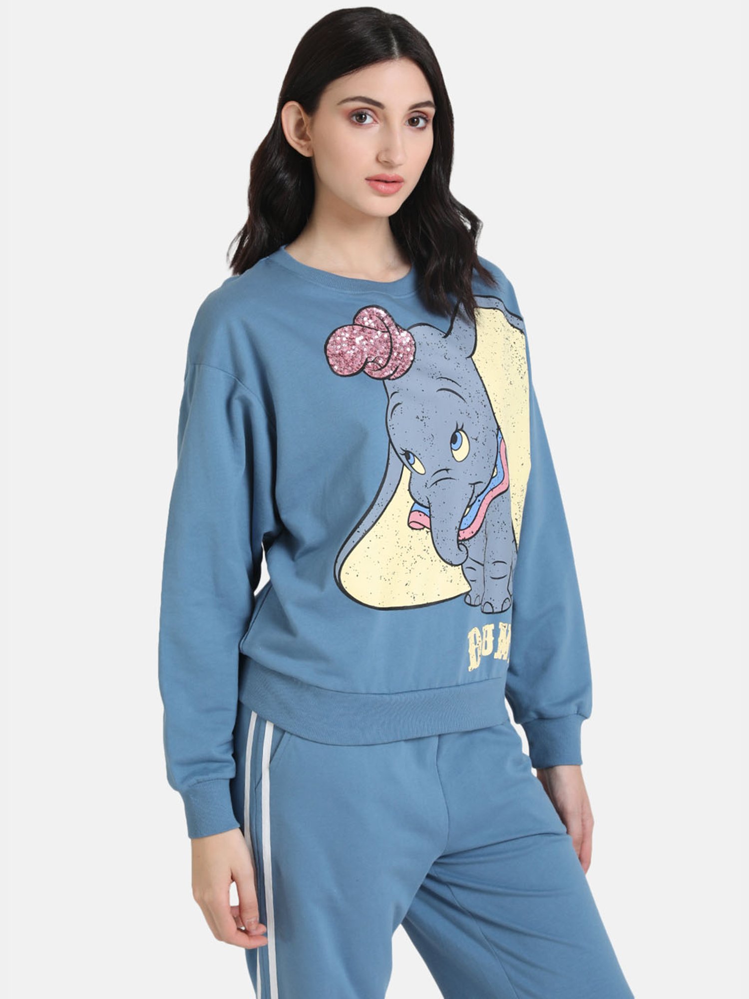 Buy Kazo Blue Printed Sweatshirt for Women Online Tata CLiQ