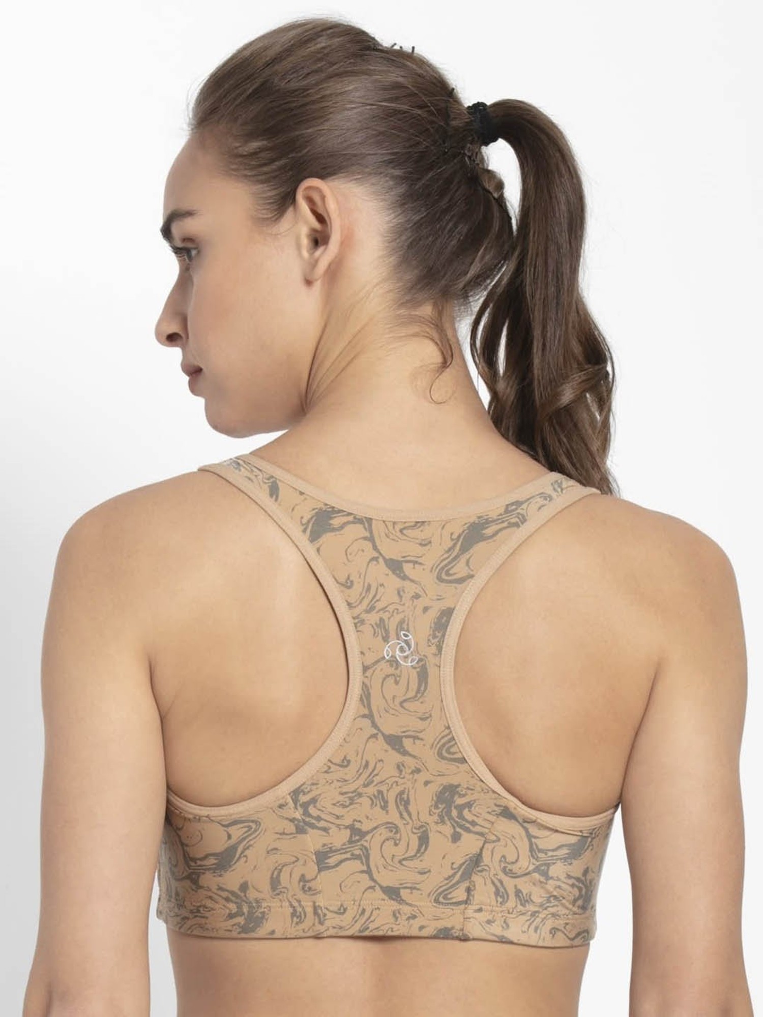 Jockey Fe53 Women's Wired Padded Medium Coverage Plunge Neck Multiway  Styling Bra Grey