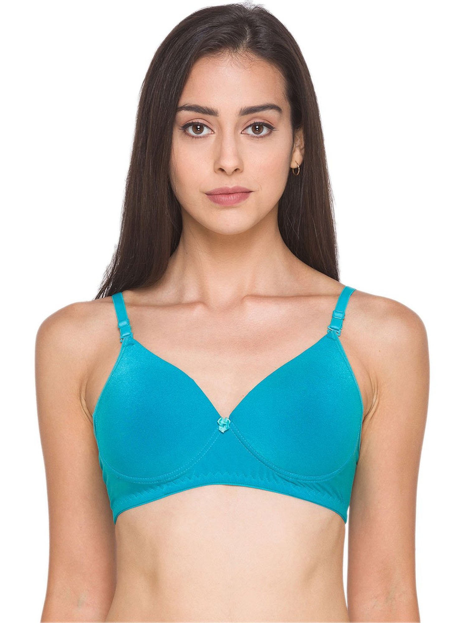 Women's Bra Size 42D Turquoise Padded Full Coverage Underwire Bra. A34