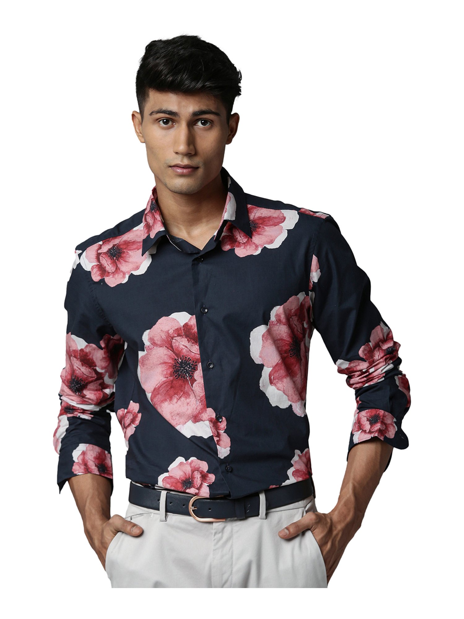 Buy Rare Rabbit Navy Regular Fit 