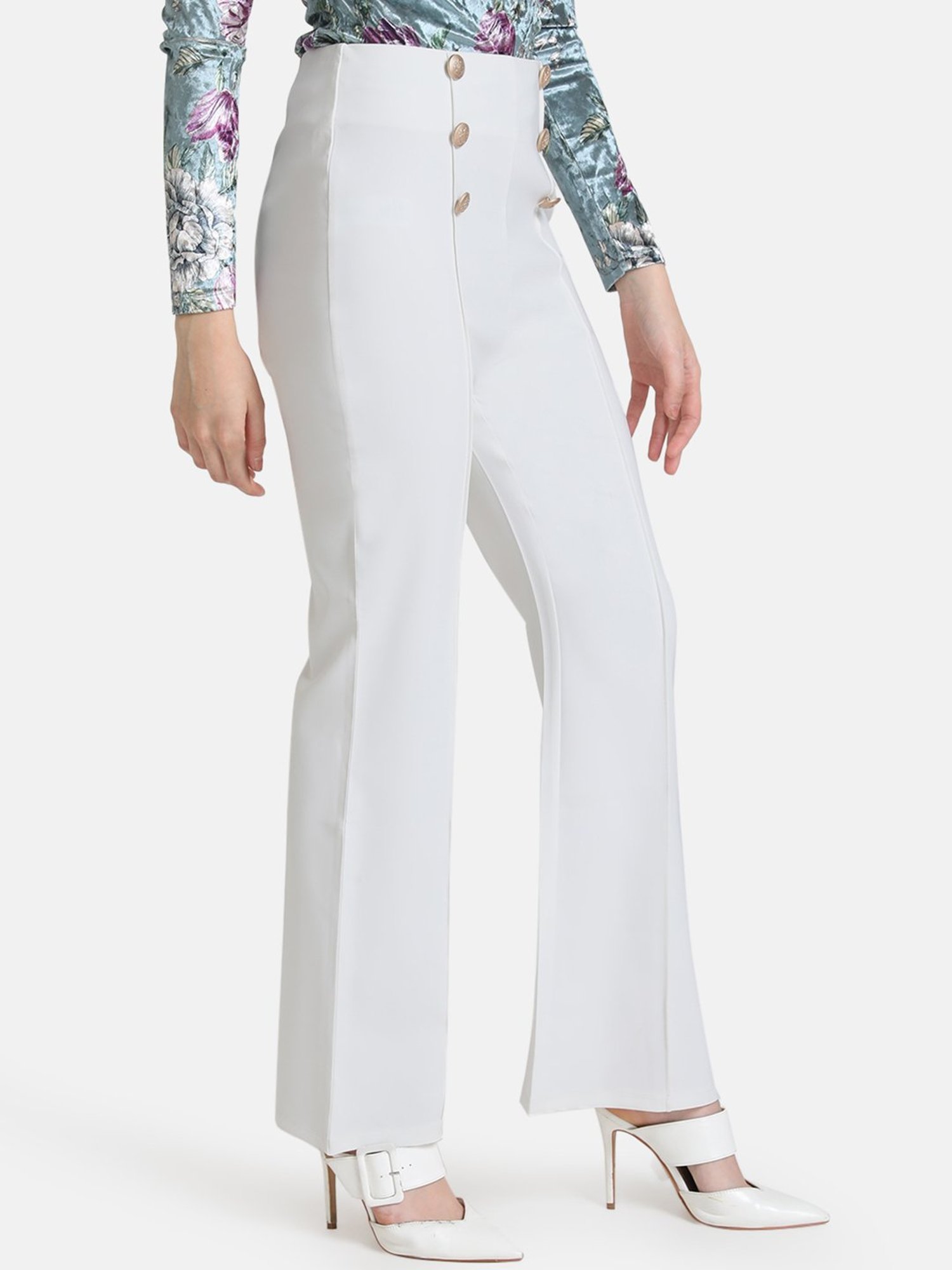 Buy online White Solid Pleated Trousers from bottom wear for Women by Visit  Wear for 499 at 75 off  2023 Limeroadcom