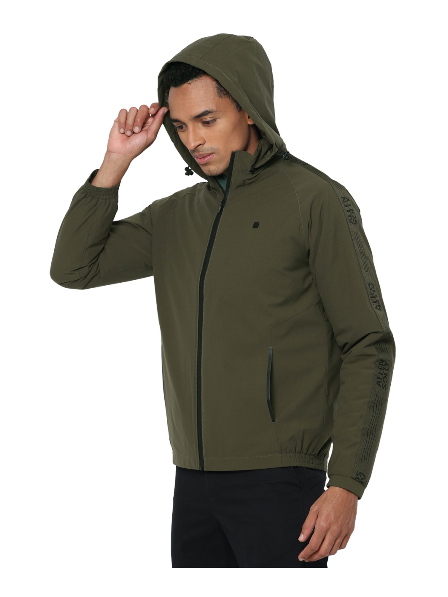 Buy Allen Solly Men Green Solid Bomber jacket Online at Low Prices in India  - Paytmmall.com