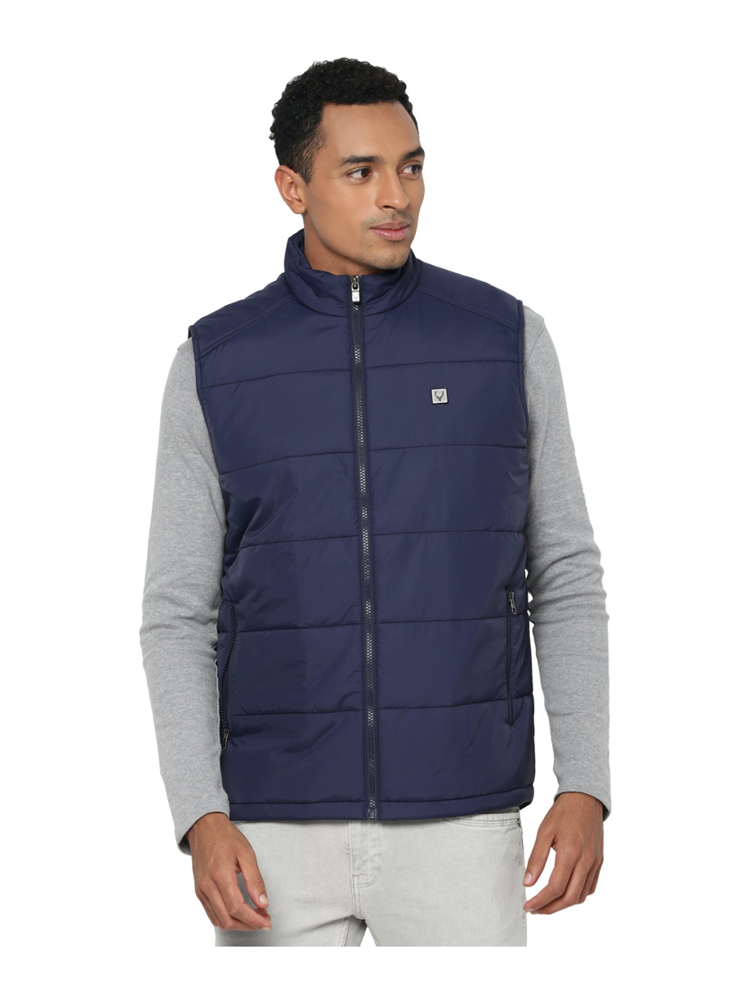 Buy Allen Solly Grey Cotton Regular Fit Quilted Jackets for Mens Online @  Tata CLiQ