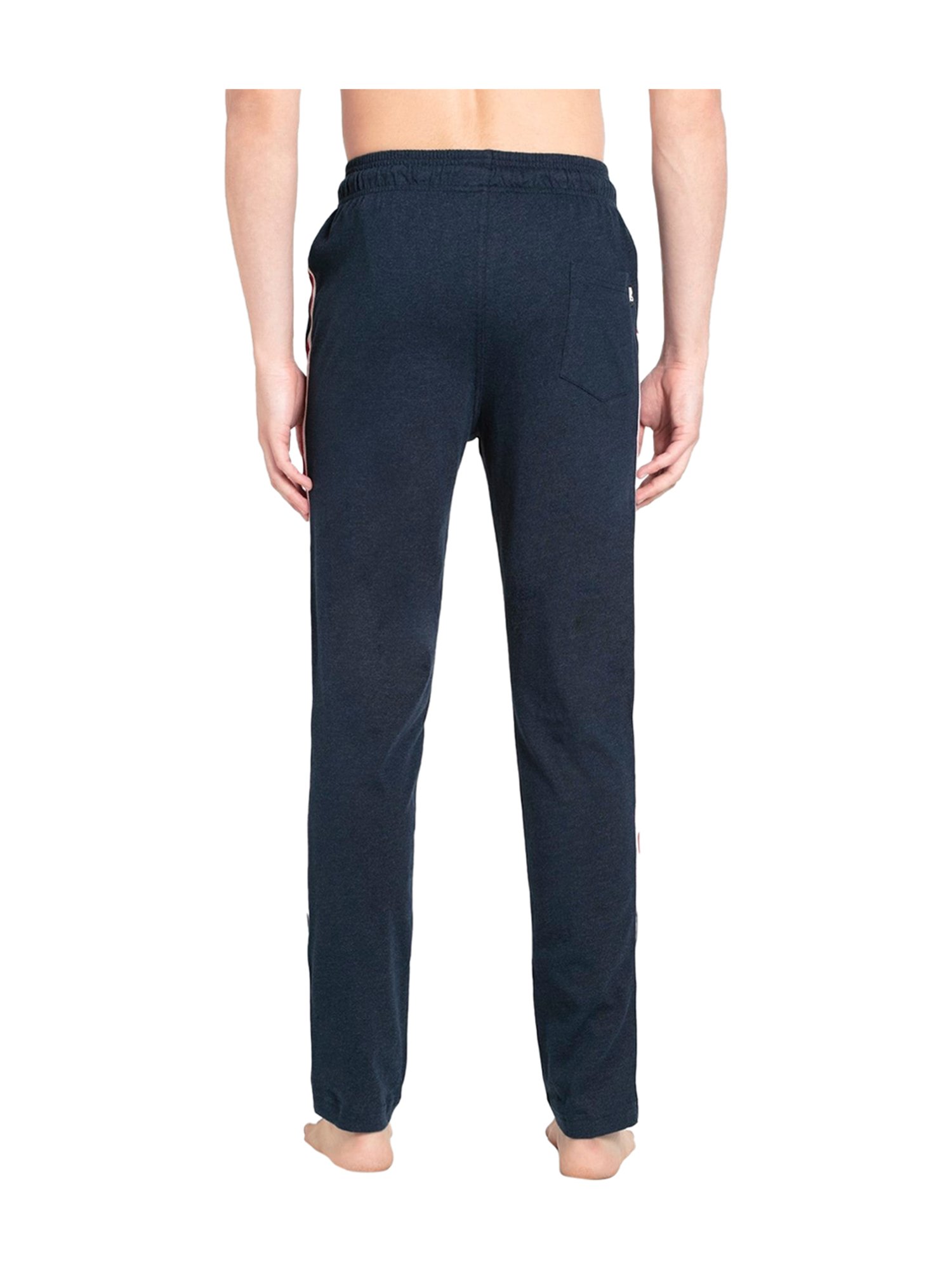 Jockey Men Blue Solid Slim Fit Joggers