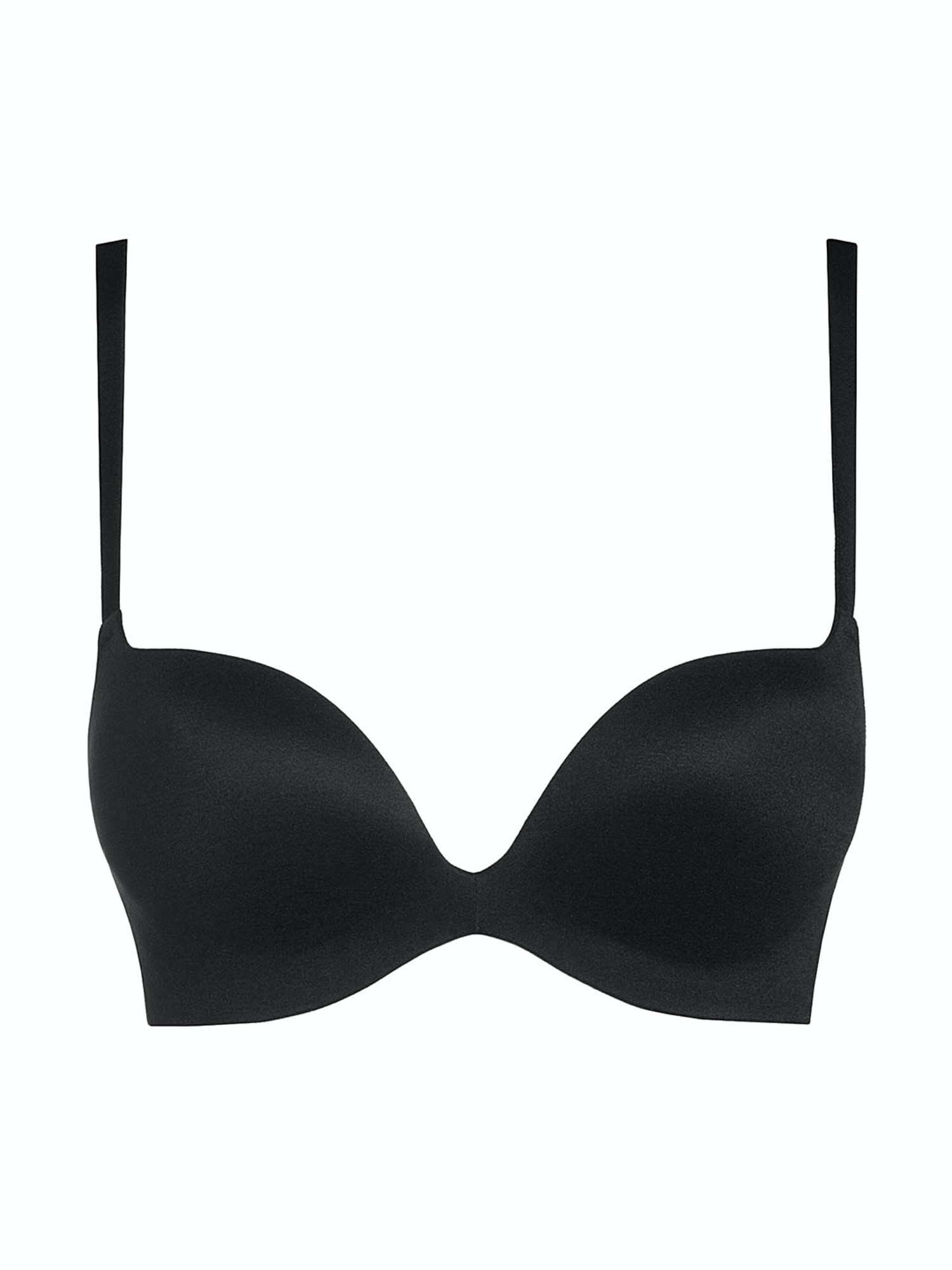 Black non-wired padded push-up bra