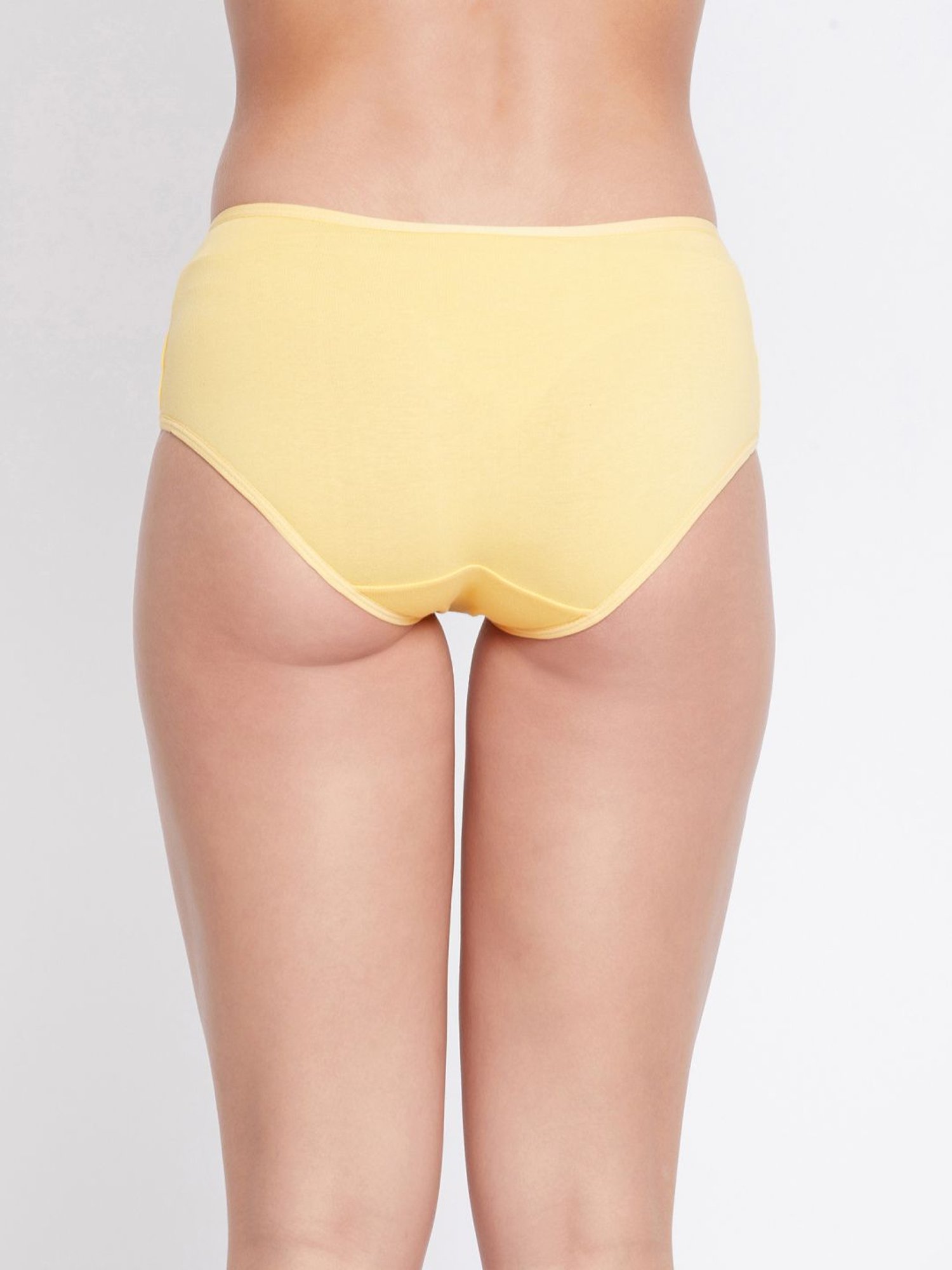 Wunderlove by Westside Yellow Laced High Leg Brief