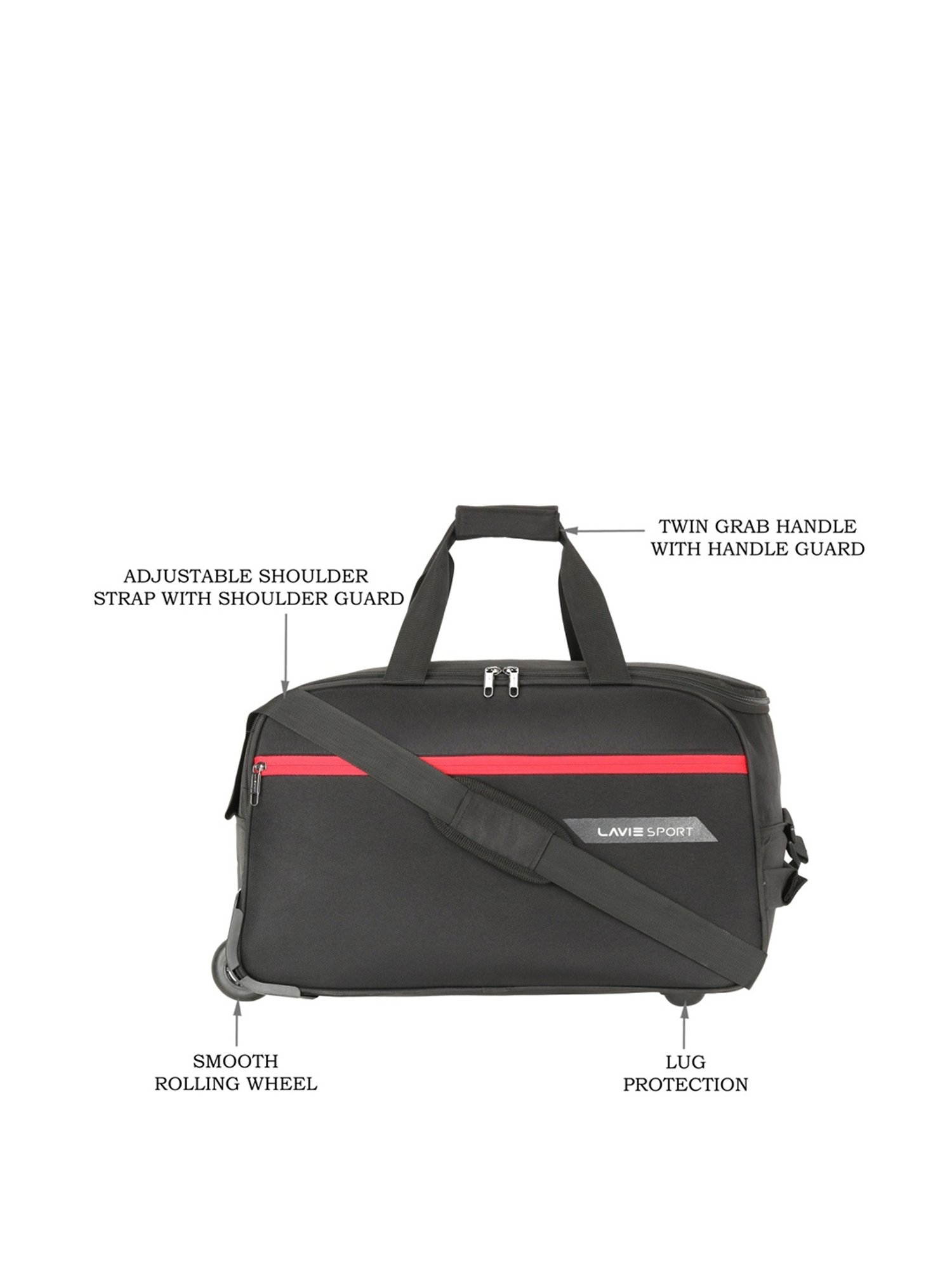 Buy Ventex 20 Purple 2 Wheel Duffel Trolley Bag With Shoulder Strap at  Amazonin