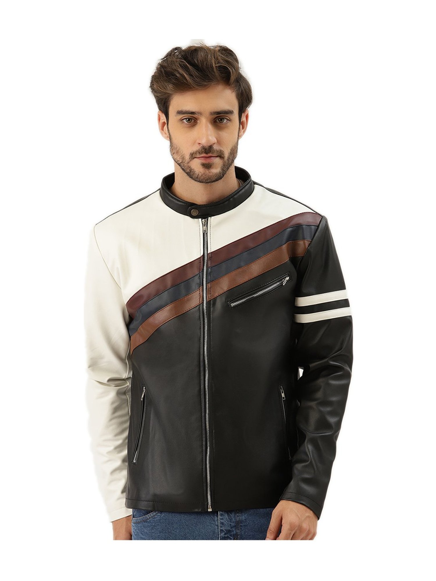 Buy SHOWOFF Rust Cotton Slim Fit Jackets for Mens Online @ Tata CLiQ