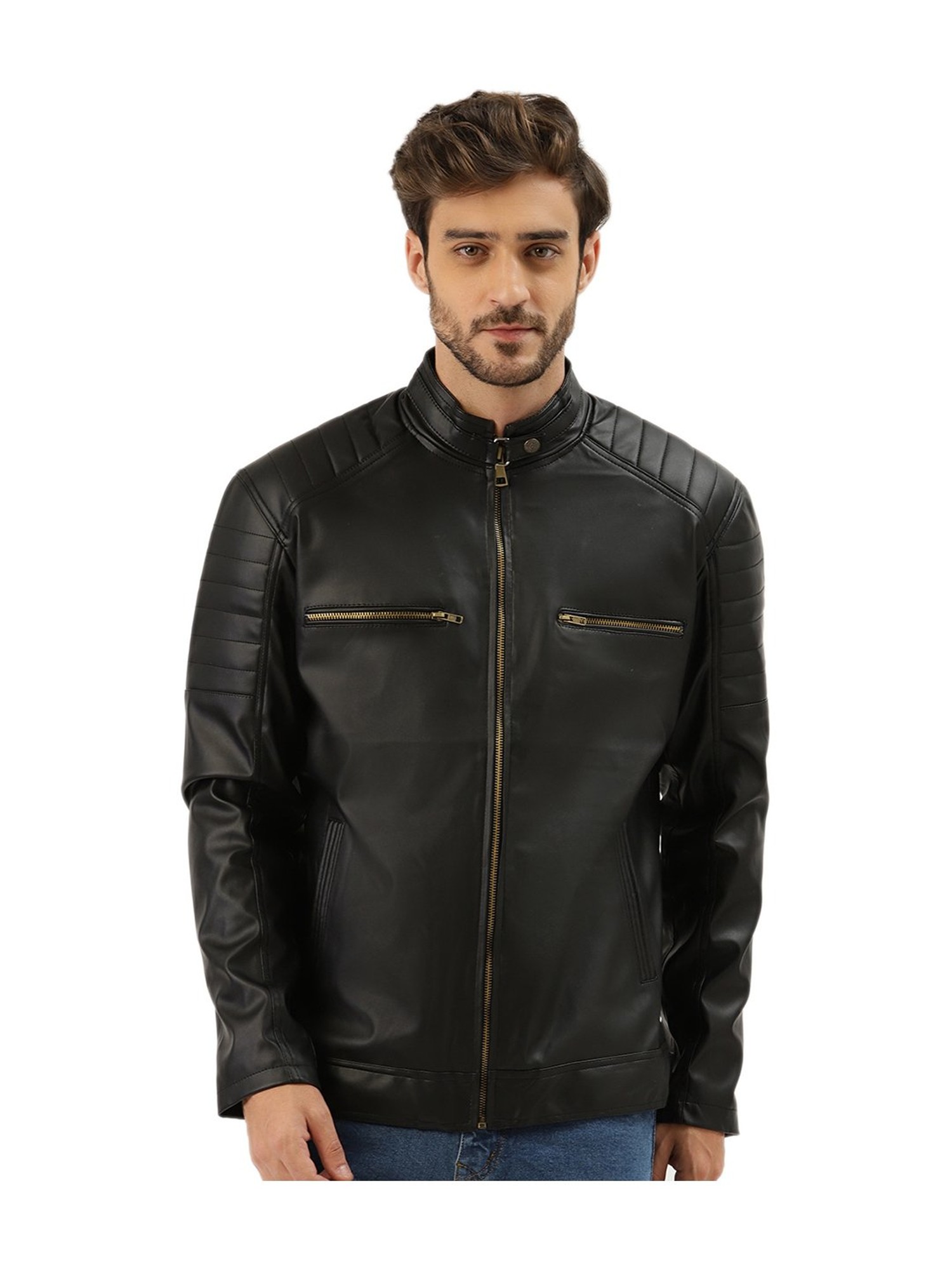 Men Leather Jacket Price in India - Buy Men Leather Jacket online at  Shopsy.in