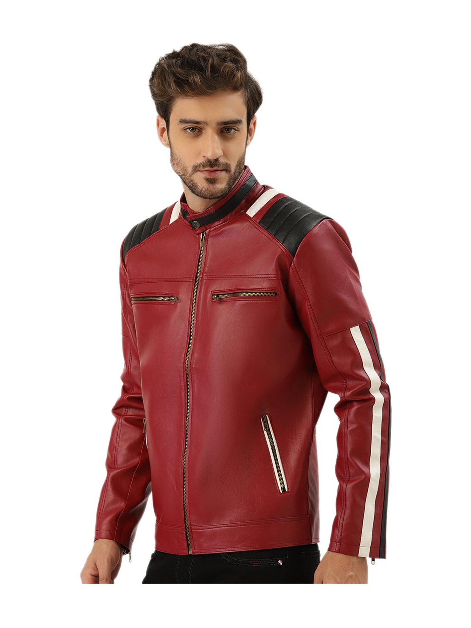 Buy Dennis Lingo Red Regular Fit Jackets for Mens Online @ Tata CLiQ