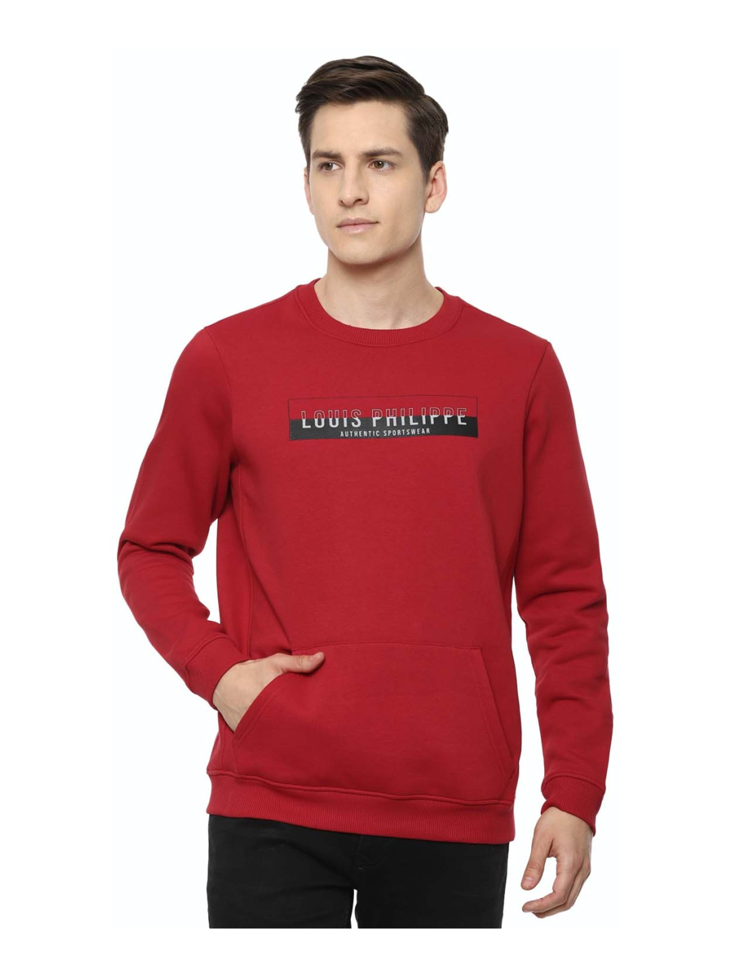 Buy Louis Philippe Sport White Cotton Sweatshirt for Men Online @ Tata CLiQ