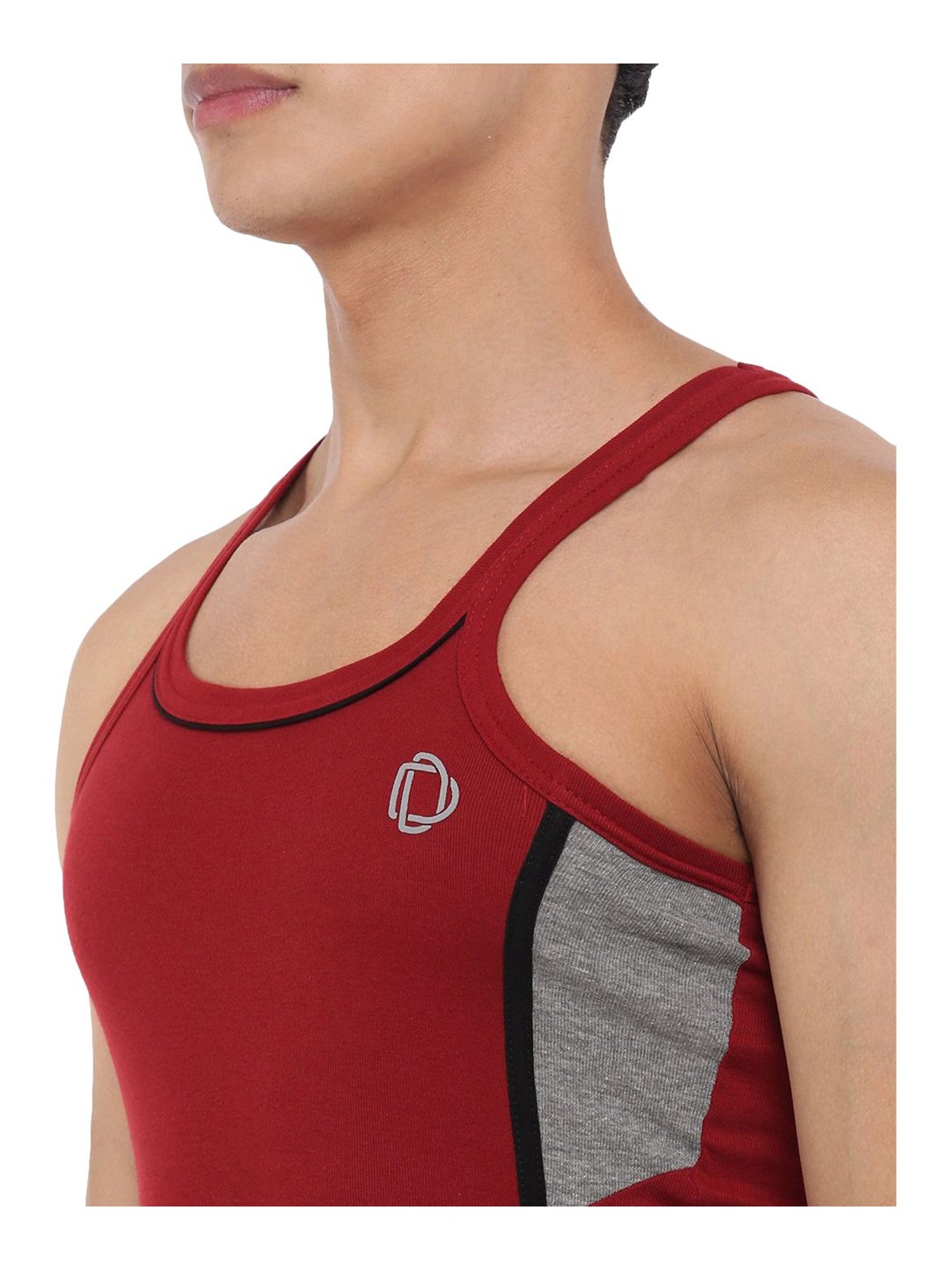 Buy Dollar Bigboss Assorted Color Gym Vests (Pack Of 2) for Mens