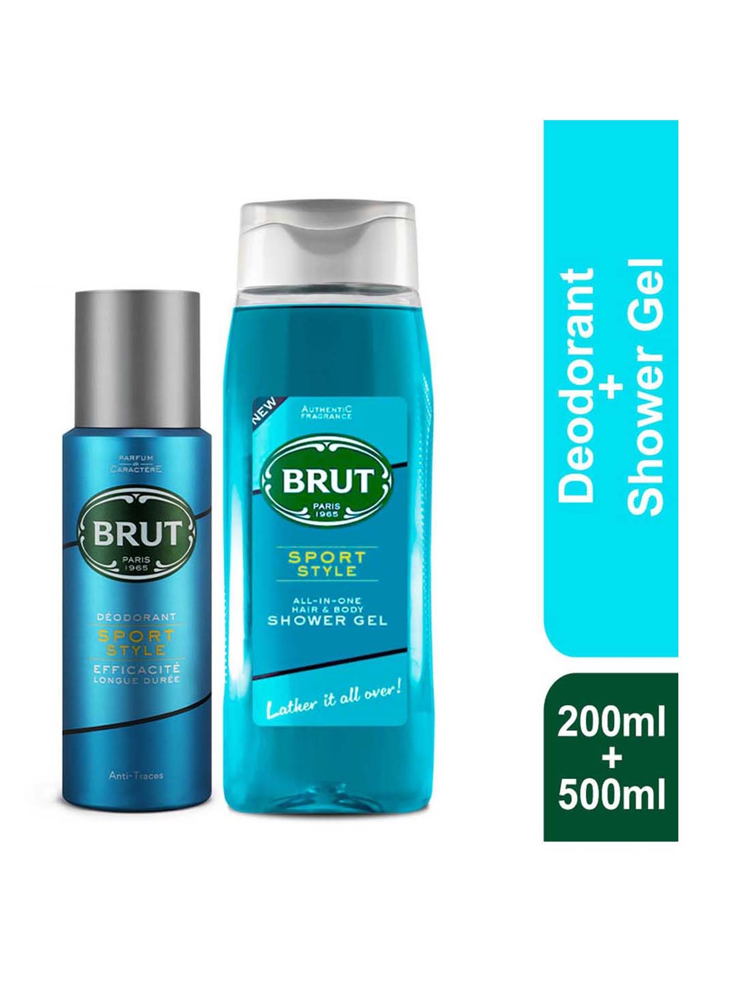 Buy Brut Sport Style Deodorant & Hair & Body Shower Gel Set Online At Best  Price @ Tata CLiQ