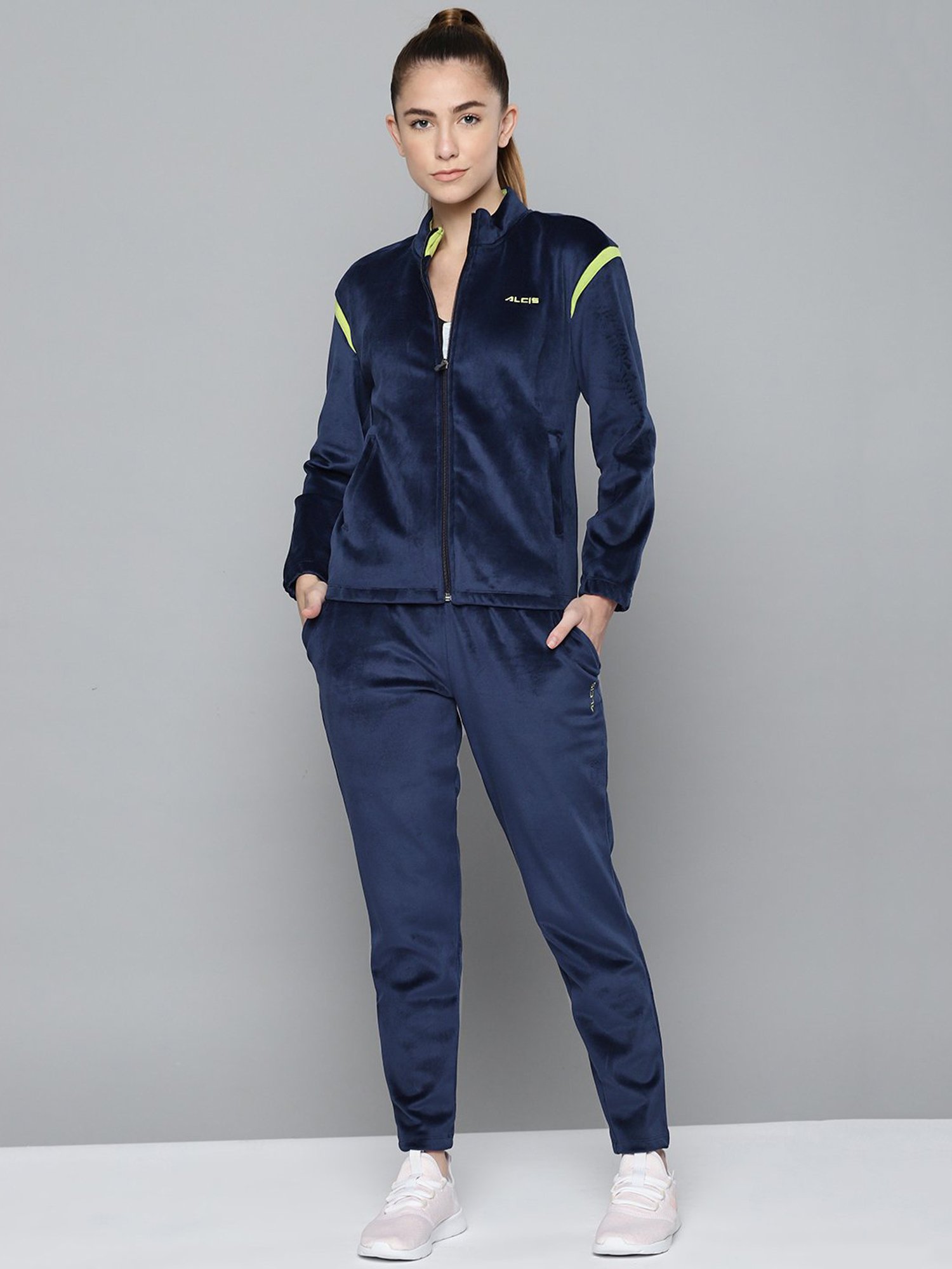 Navy blue sales tracksuit womens