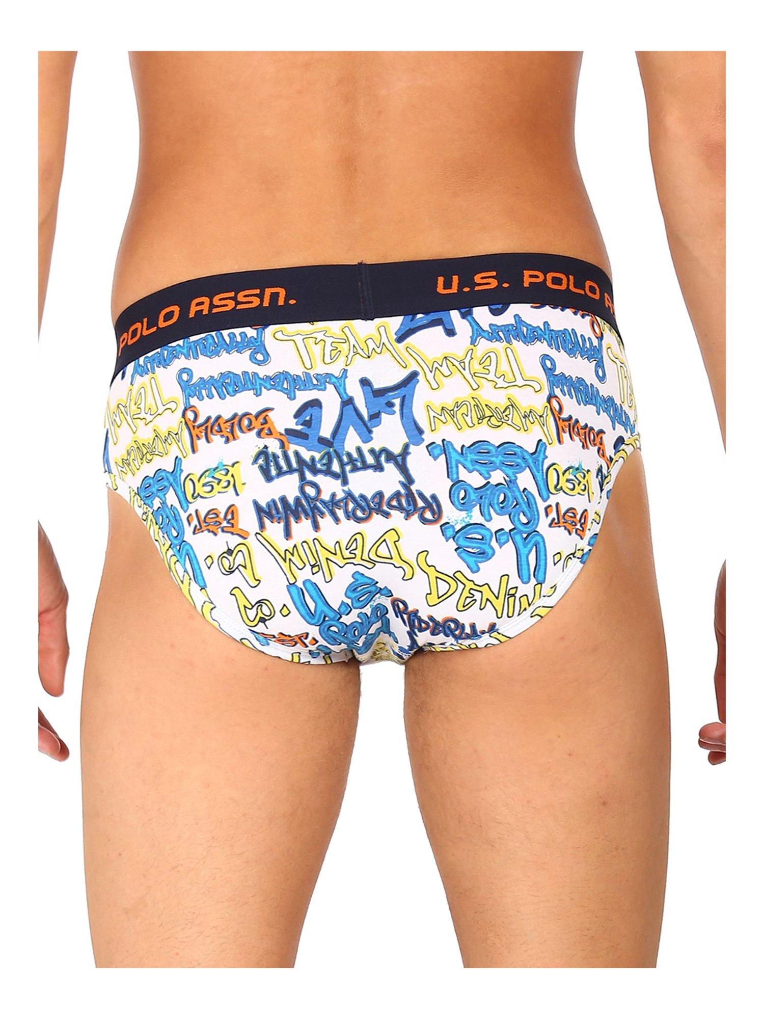 Buy U.S. Polo Assn. White Printed Briefs for Men's Online @ Tata CLiQ