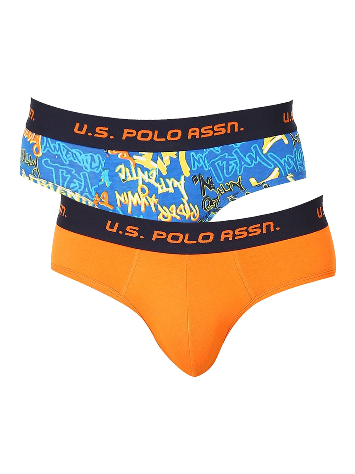 Buy U.S. Polo Assn. Assorted Printed Briefs - Pack Of 2 for Men