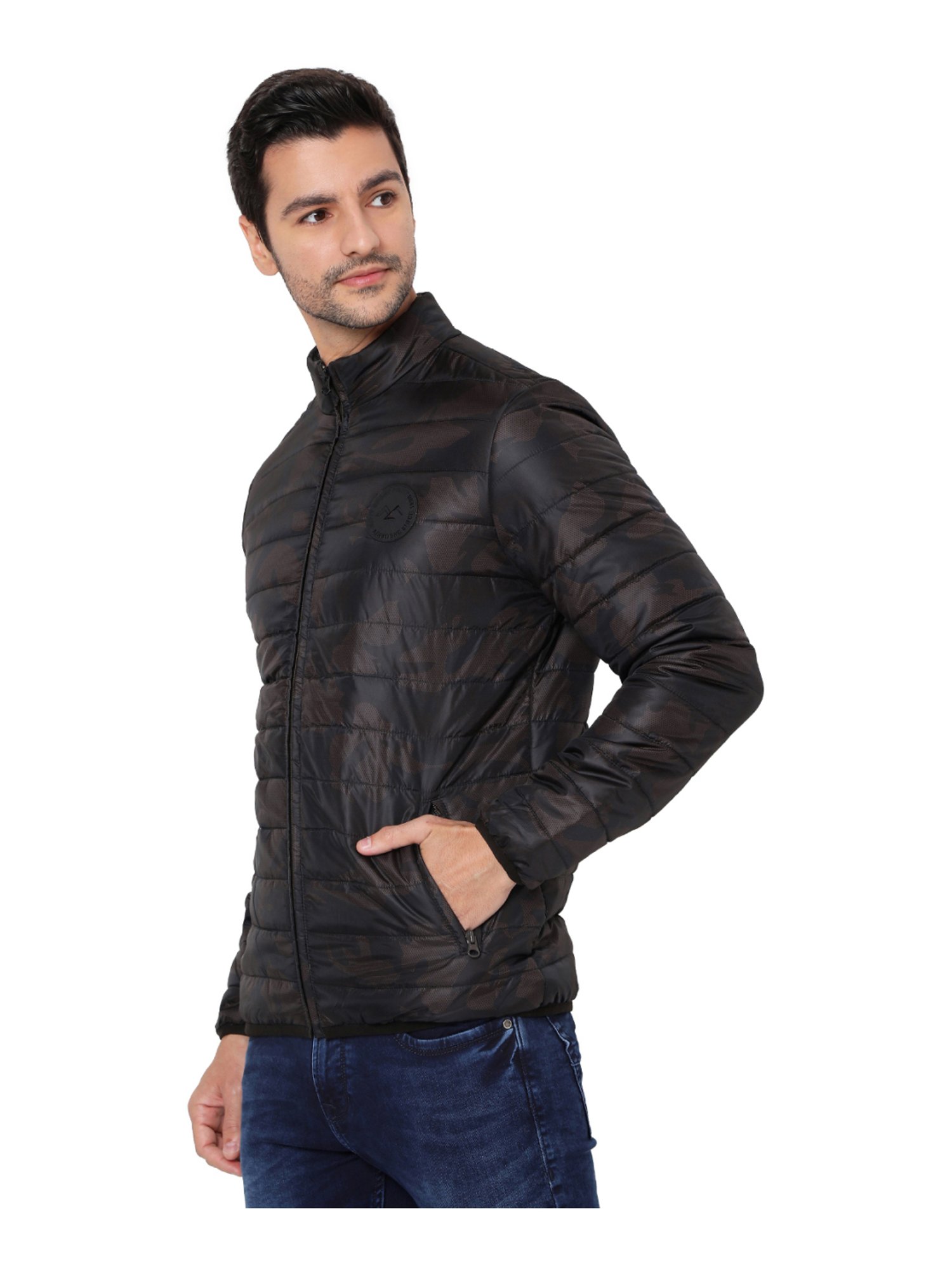 Buy MUFTI Solid Cotton Slim Fit Men's Casual Jacket | Shoppers Stop