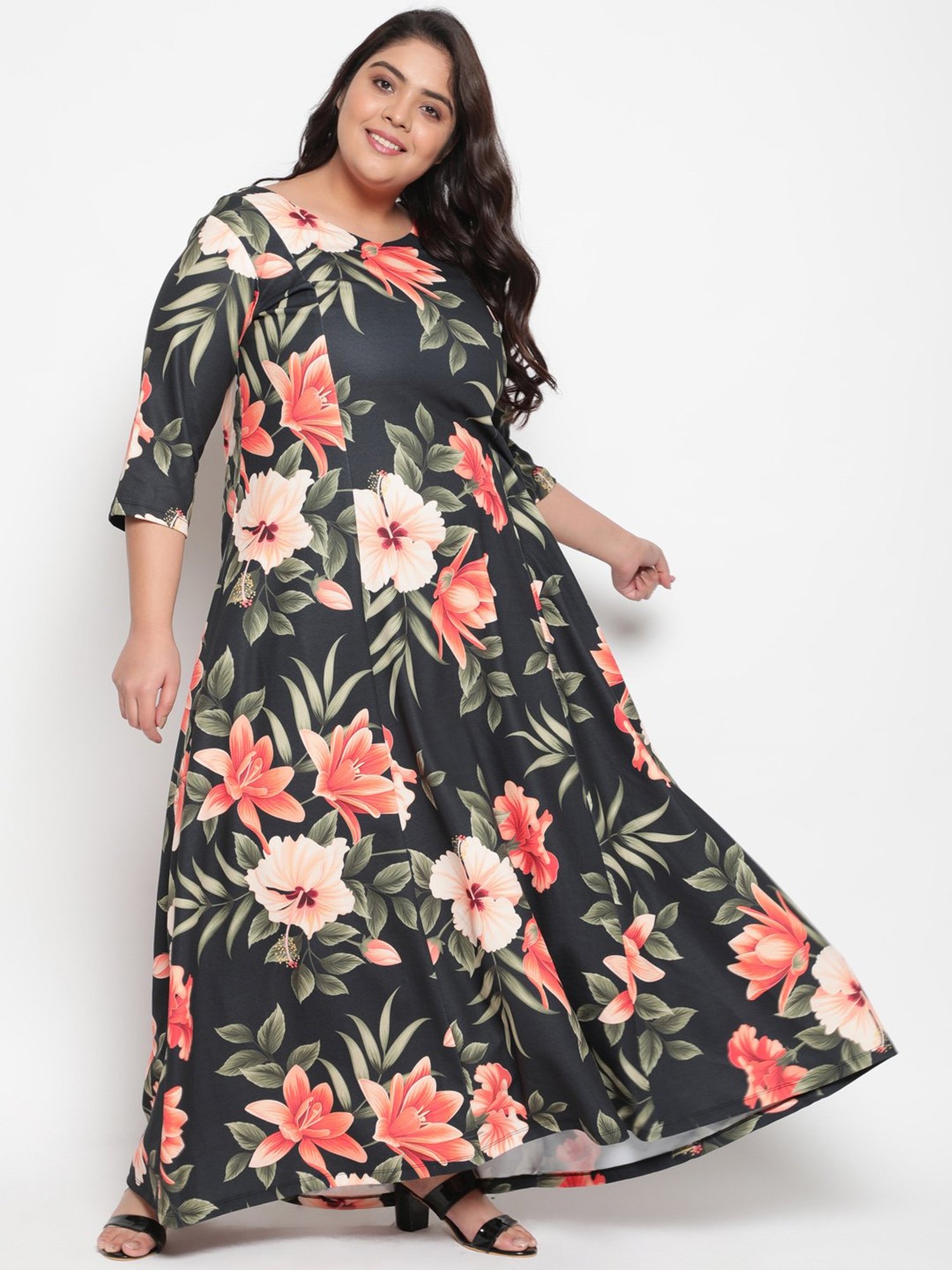 Buy Amydus Black Printed Maxi Dress for Women's Online @ Tata CLiQ