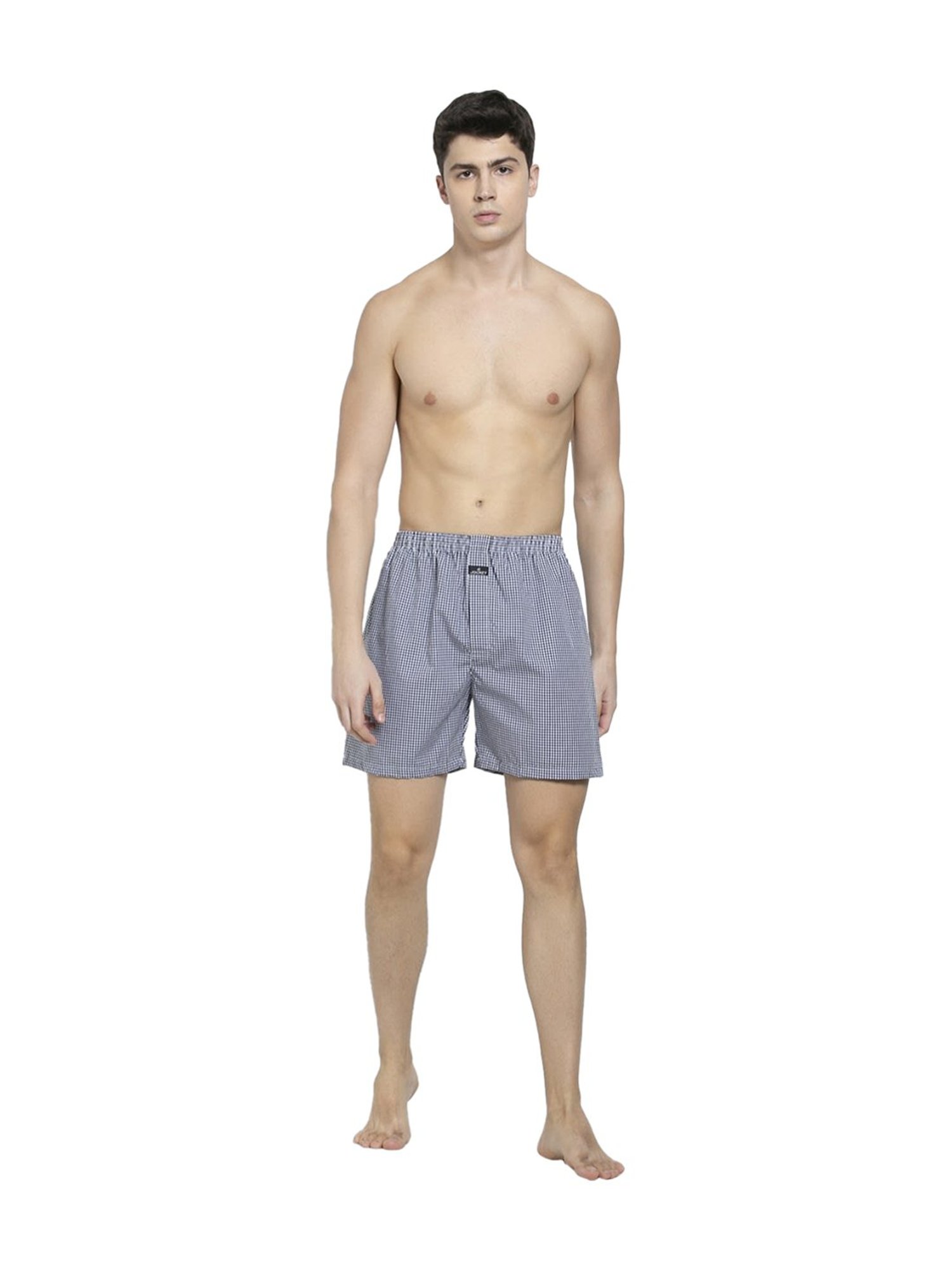 Buy Jockey Blue Checks Boxer Shorts for Men Online @ Tata CLiQ