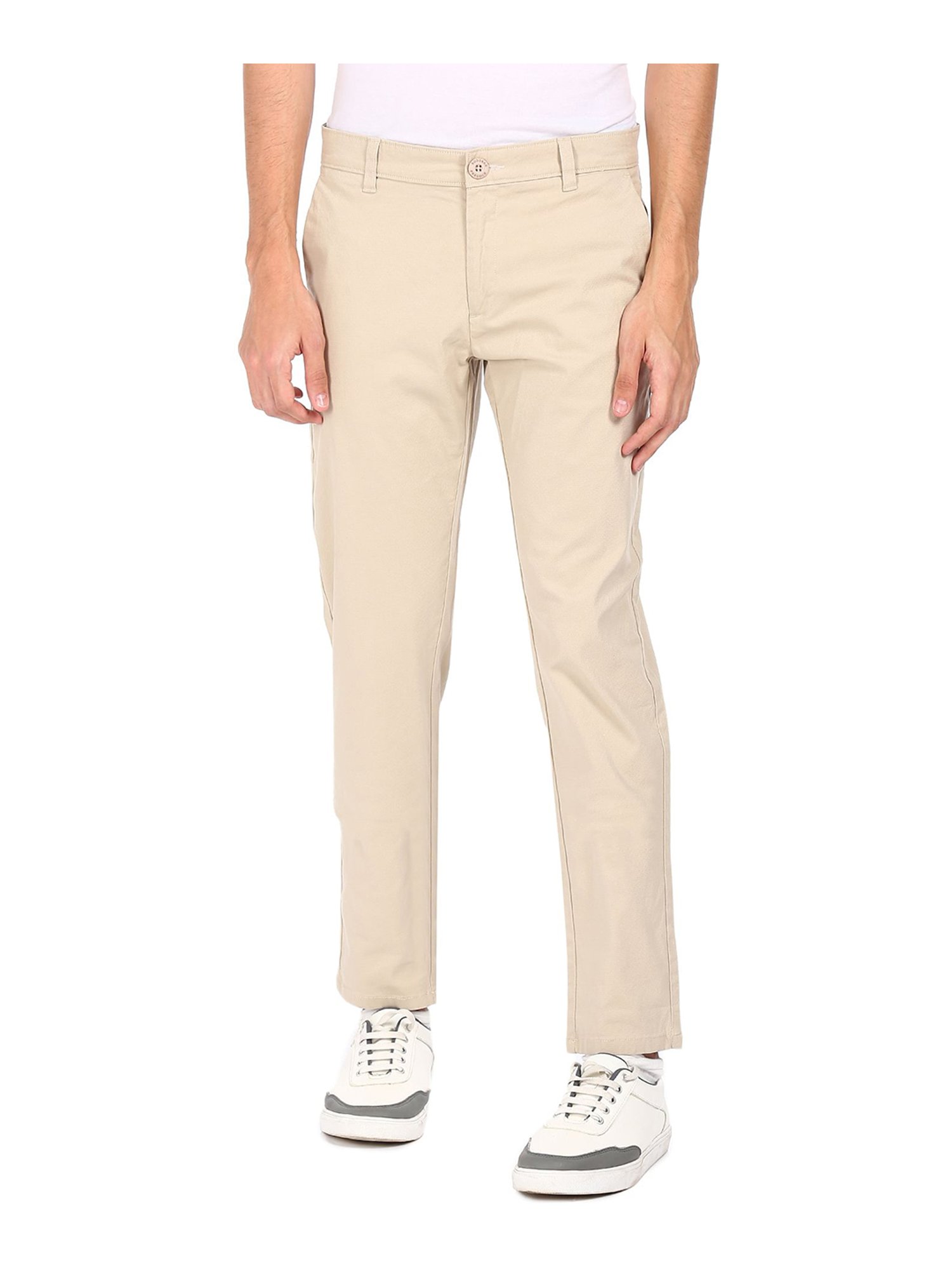 Buy online Beige Solid Casual Trouser from Bottom Wear for Men by Ruggers  for 1219 at 55 off  2023 Limeroadcom