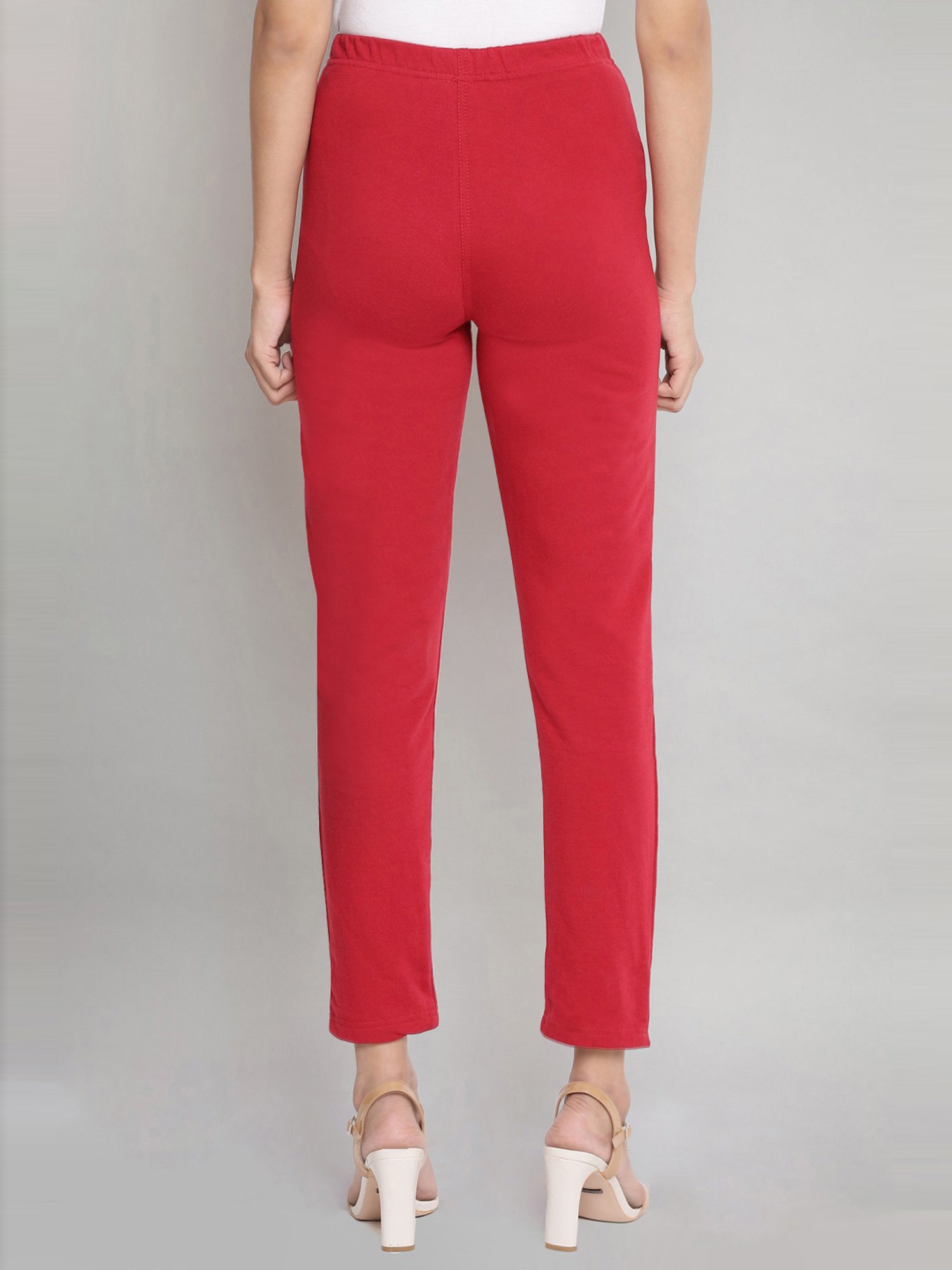 Paper bag trousers - Red - Ladies | H&M