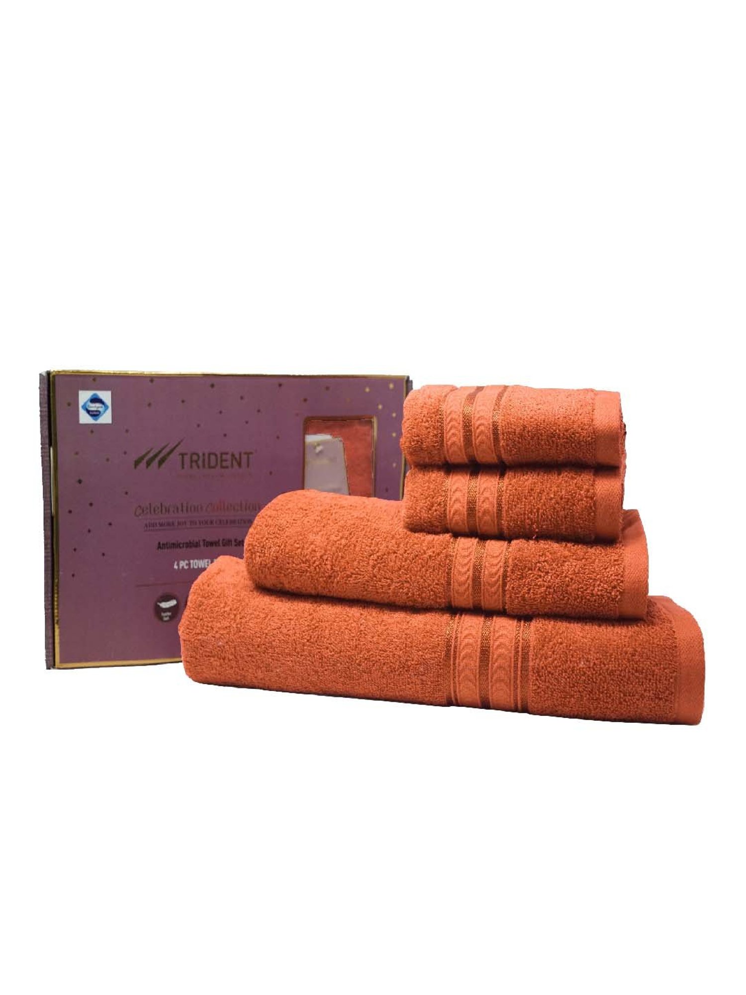 Buy TRIDENT Grey Cotton Bath Towel Set 550 GSM FABO - (Pack of 4) Online at  Best Prices in India - JioMart.