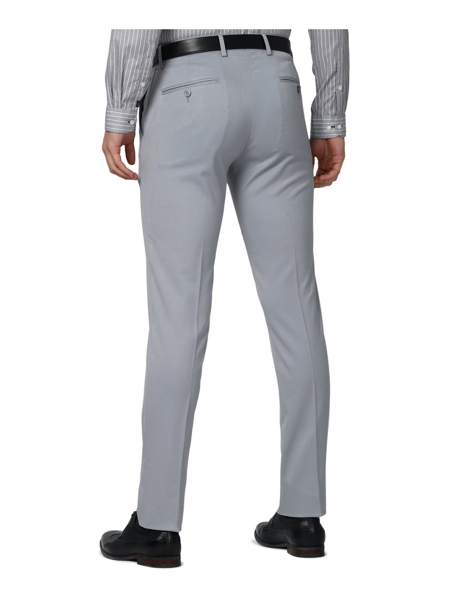Peter England Mens Grey Trousers