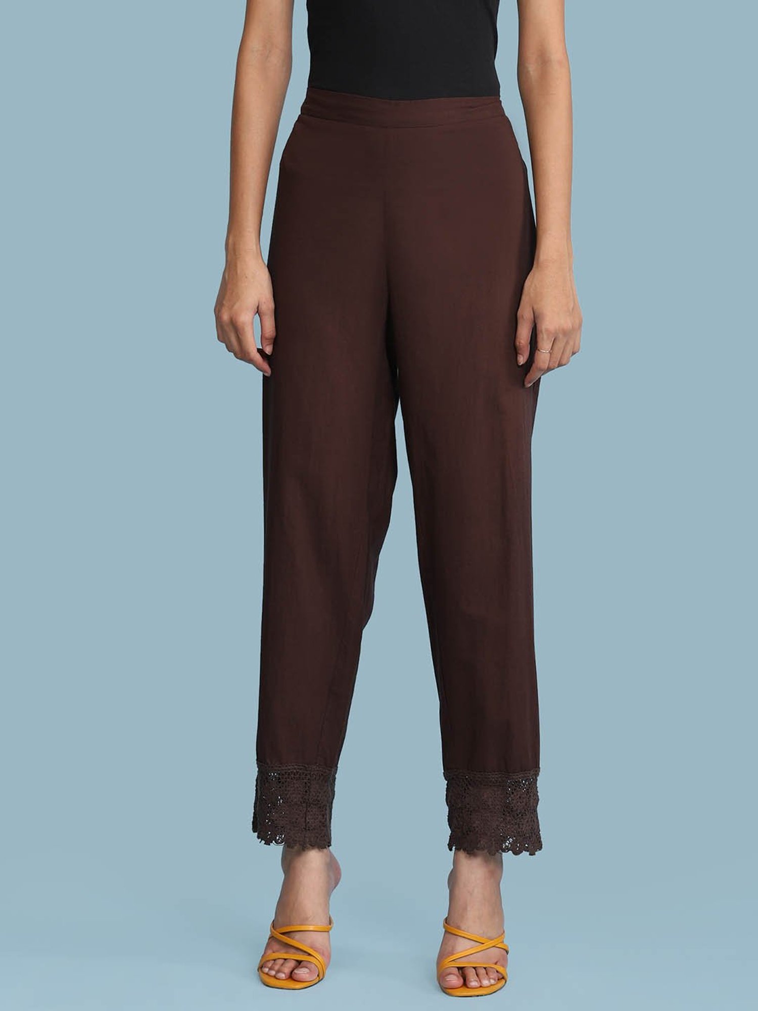Real Bottom Regular Fit Women Brown Trousers  Buy Real Bottom Regular Fit Women  Brown Trousers Online at Best Prices in India  Flipkartcom